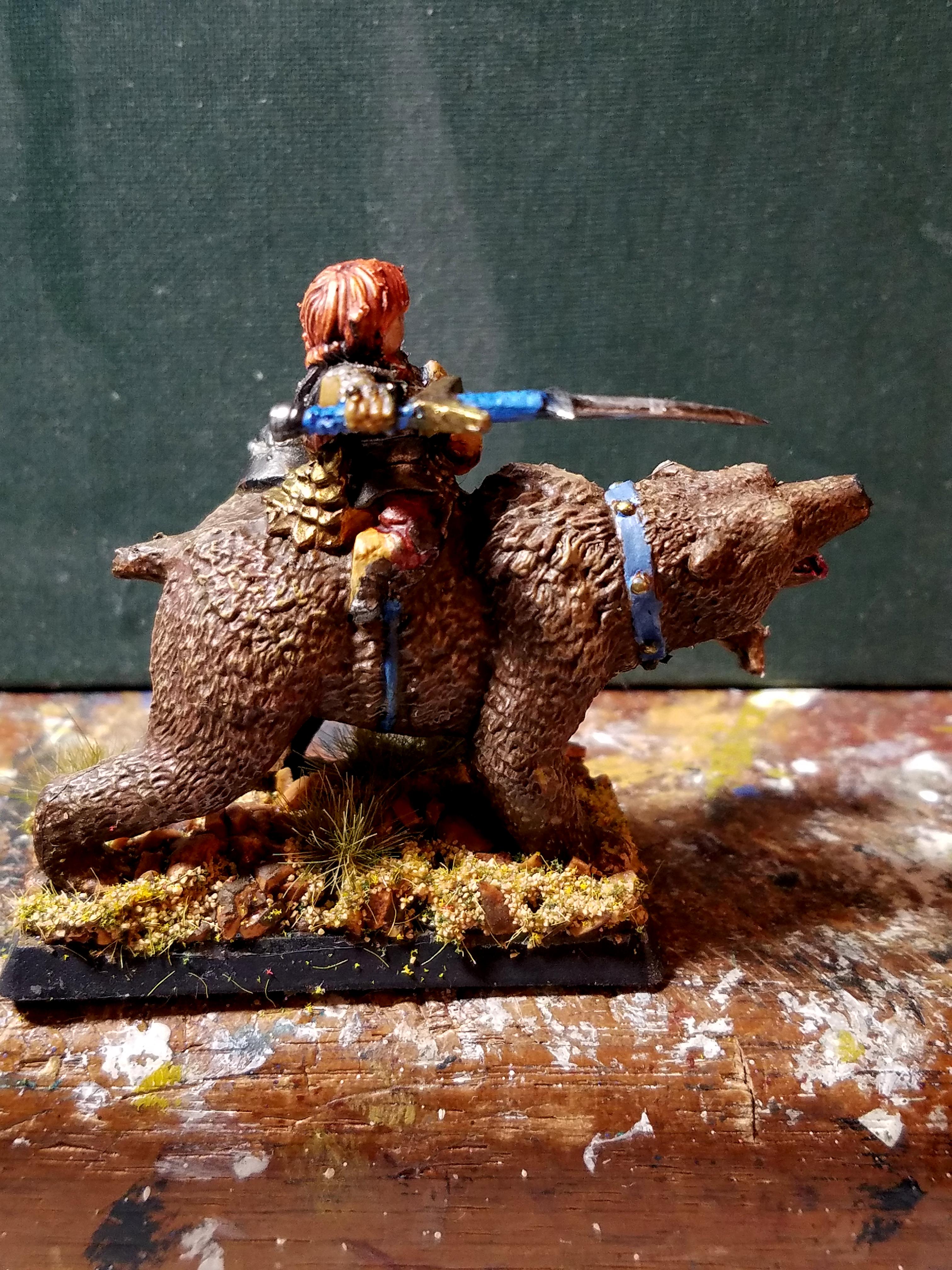 Bear, Bear Cavalry, Dwarves, Half Assed Paint Jobs, I Swear The Eyes Are Painted Honest, Reaper Minis