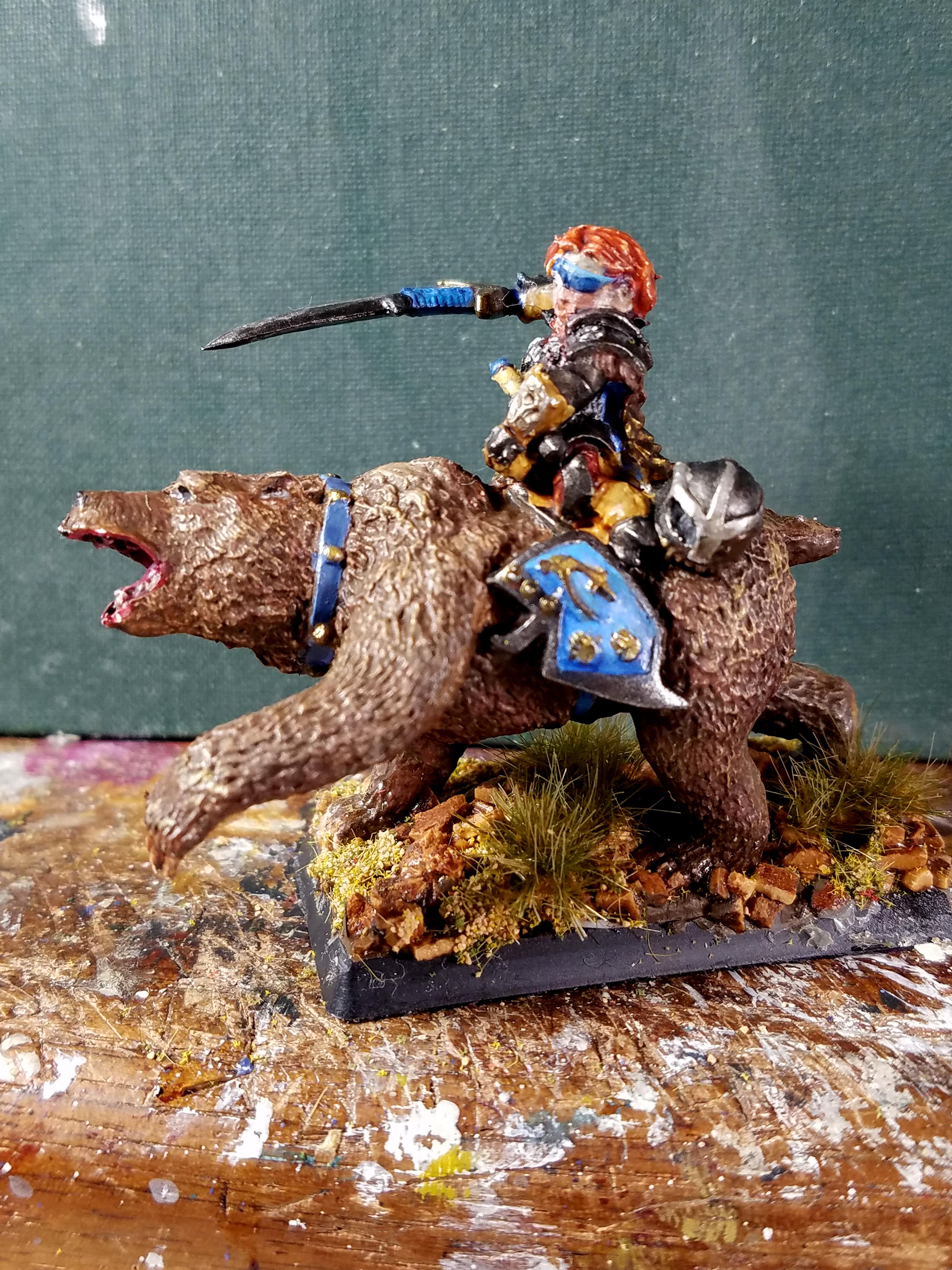 Bear, Bear Cavalry, Dwarves, Half Assed Paint Jobs, I Swear The Eyes Are Painted Honest, Reaper Minis