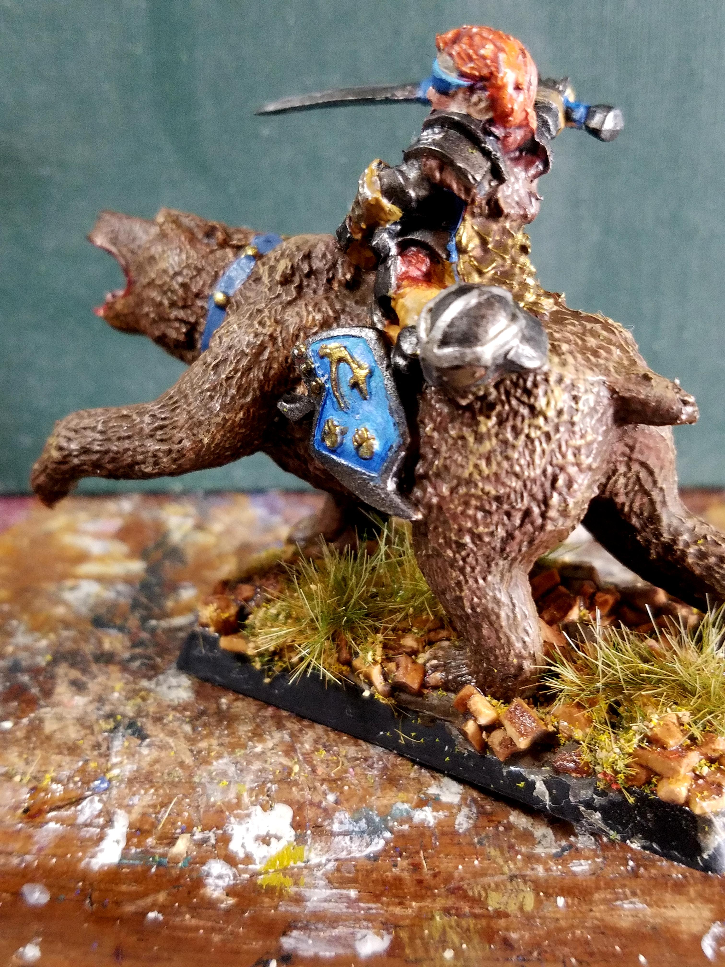 Bear, Bear Cavalry, Dwarves, Half Assed Paint Jobs, I Swear The Eyes Are Painted Honest, Reaper Minis