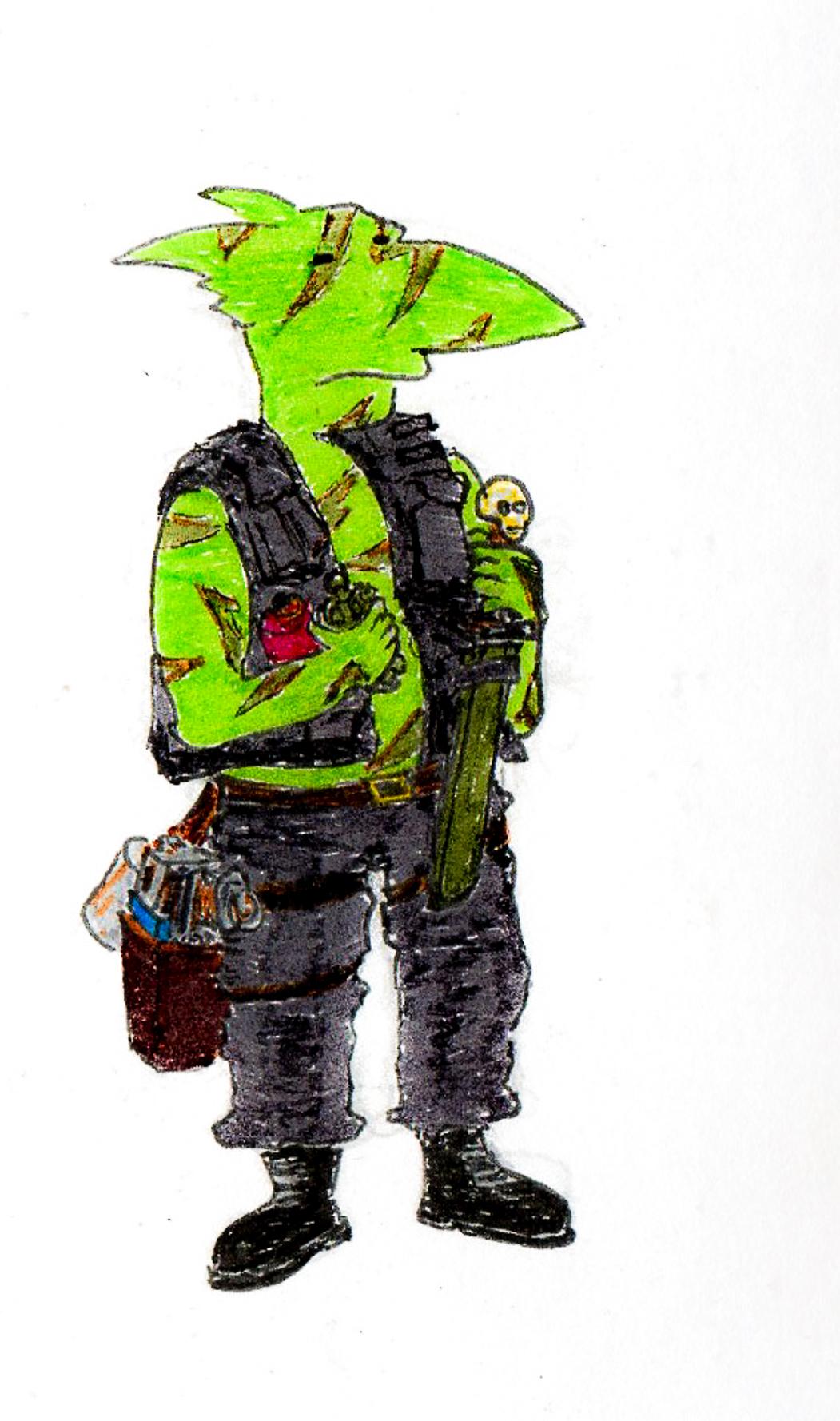 Cartoon, Drawing, Fiction, Graphic, Grots, Humour, Illustration, Orks, Sketch