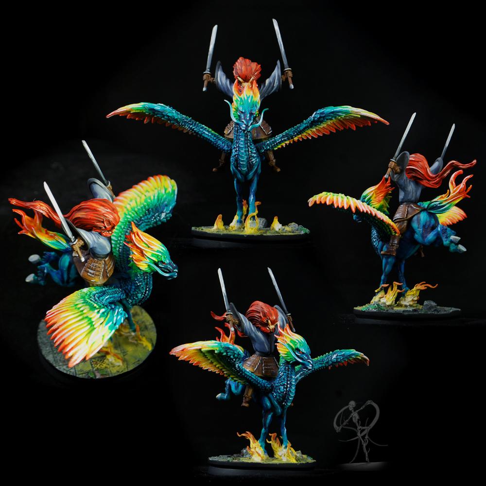 Asia, Kirin, Malifaux, Monster, Non-Metallic Metal, Object Source Lighting, Rainbow, Wyrd
