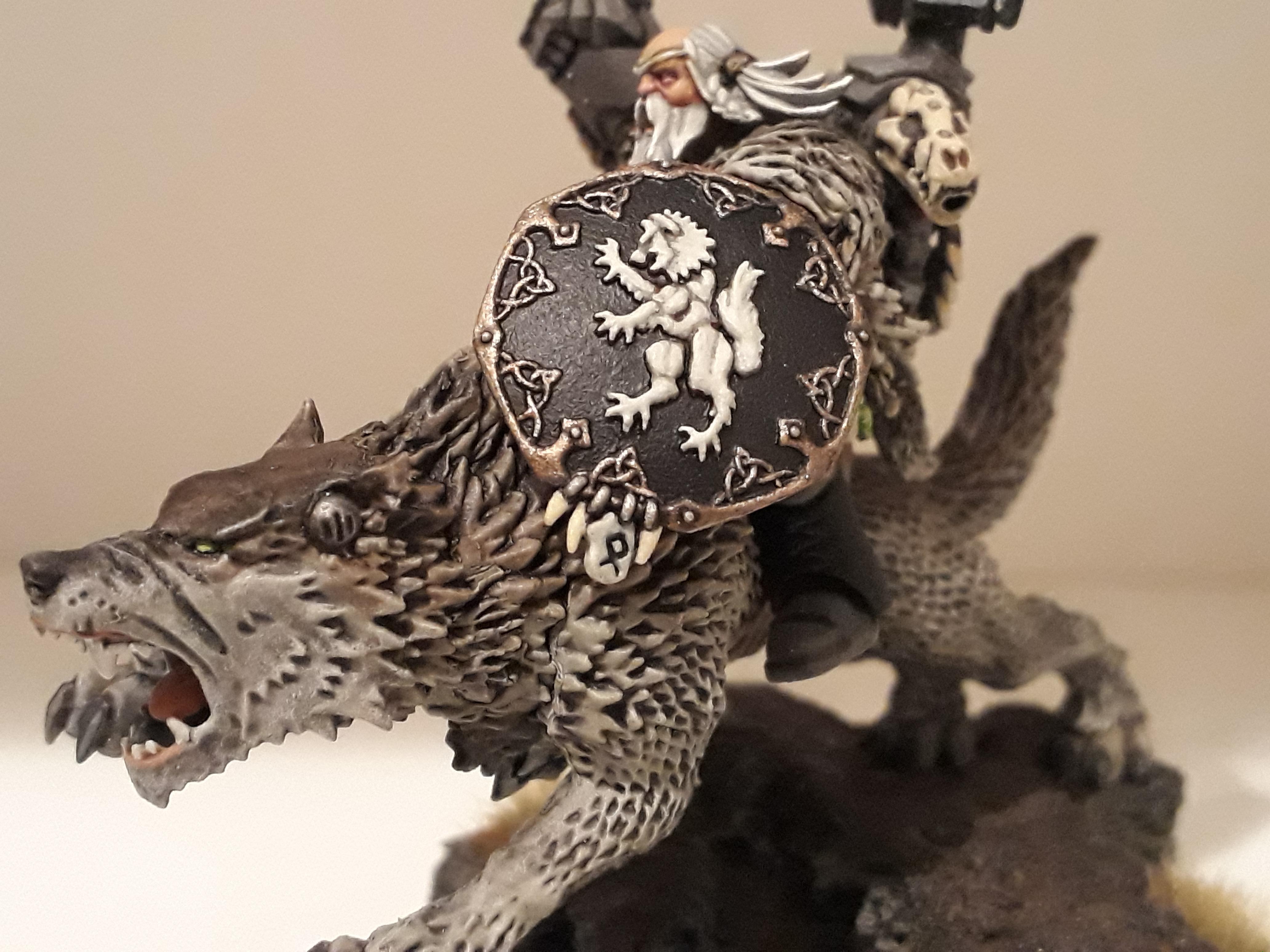 Space Wolves, Vlka Fenrika, Wolf Lord, Wolf Lord On Thunderwolf