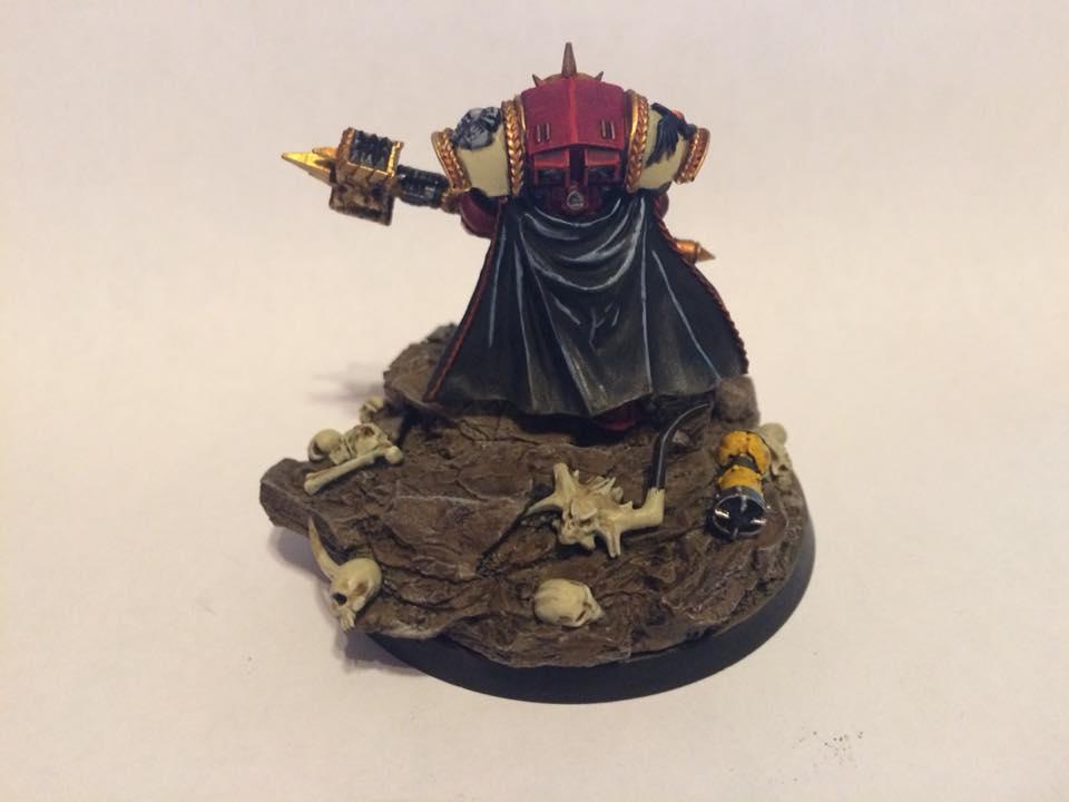 Blood Ravens, Chapter Master, Gabriel Angelos, Skull, Space Marines, Terminator Armor, Thunderhammer, Wasteland Base