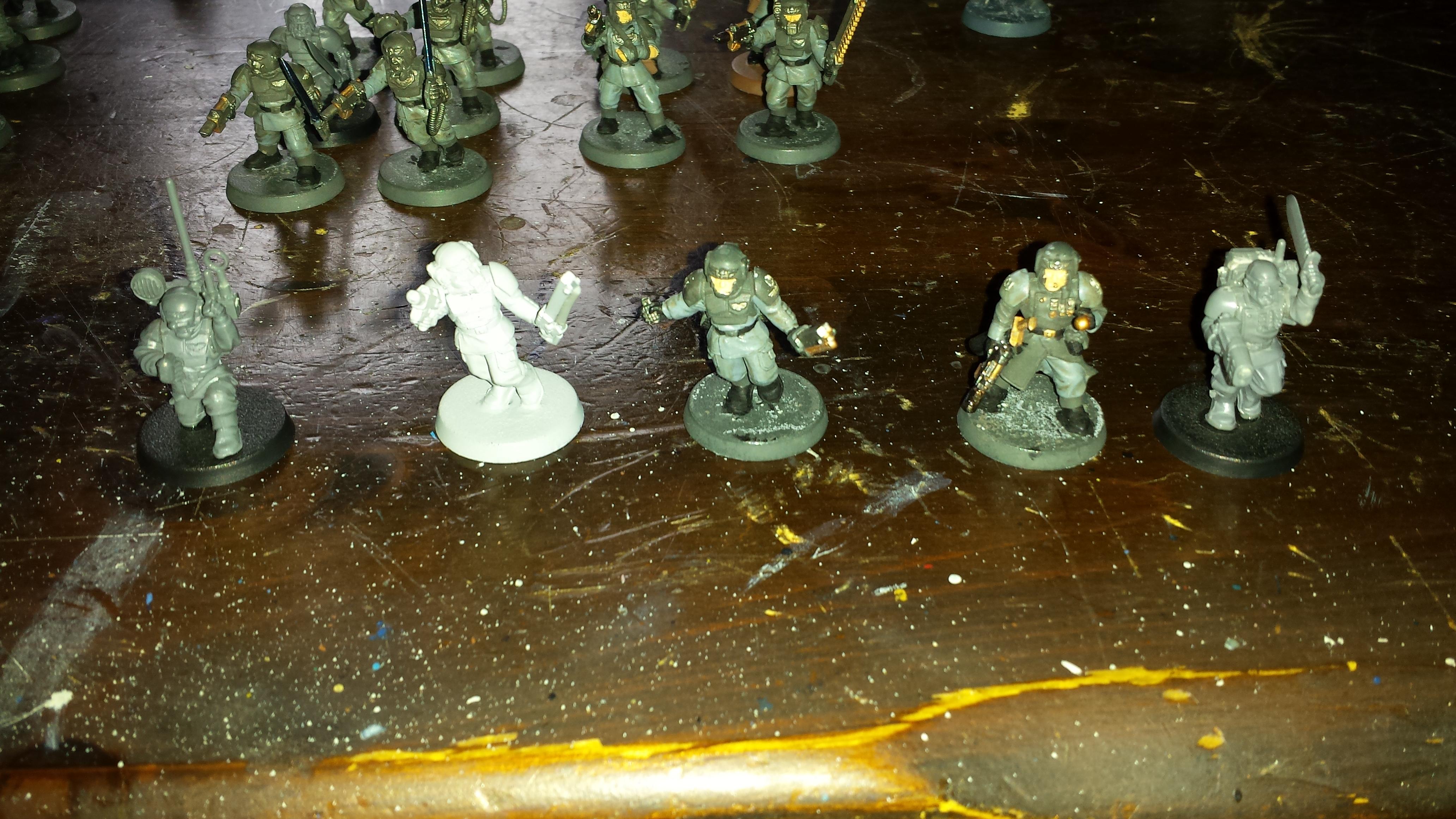 2 company commanders, 2 platoon commanders and a master of ordanance