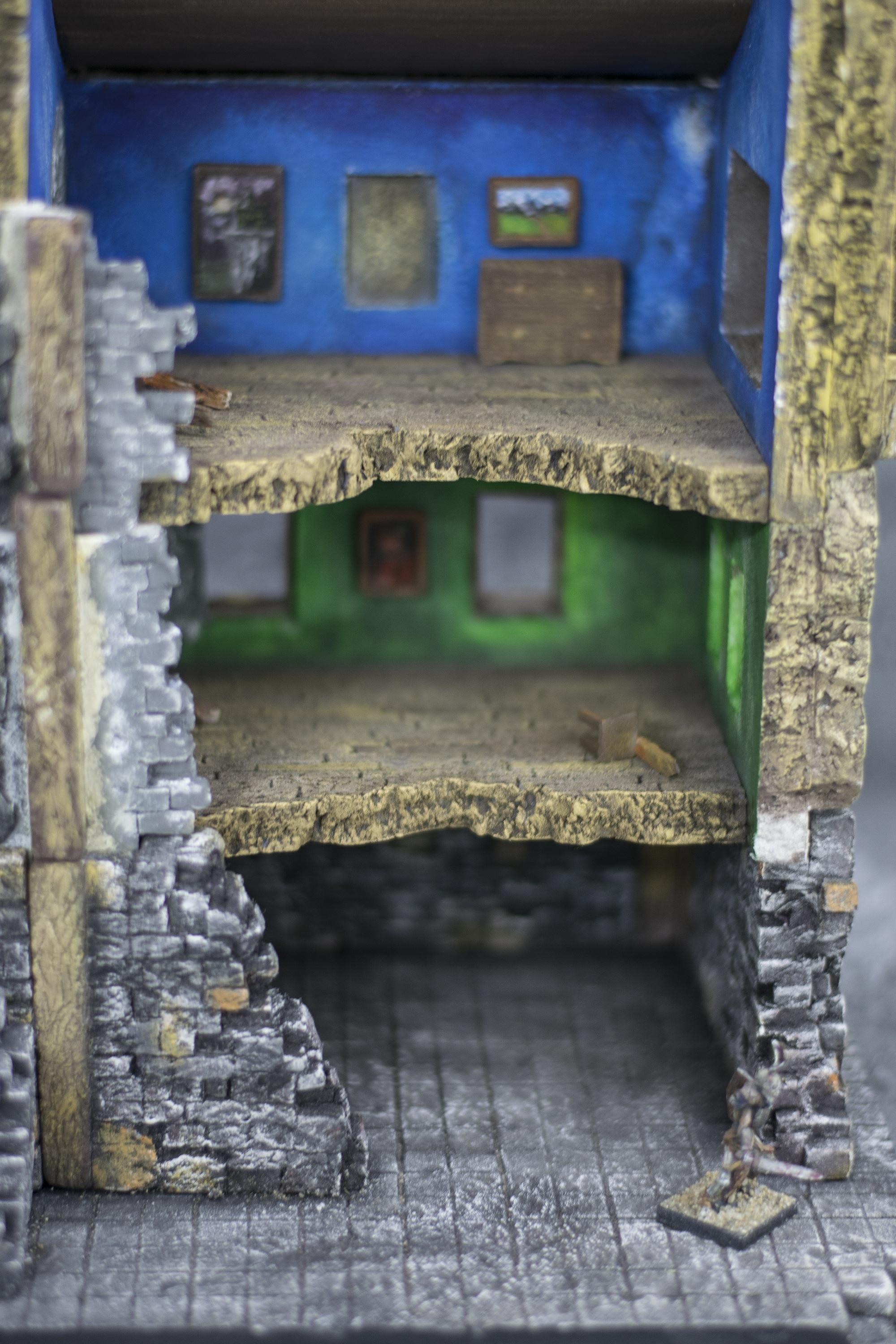 Architecture, Chaos, Diorama, Game, House, Mansion, Modular, Mordheim, Painted, Paintings, Ruined, Ruins, Set, Stonework, Terrain, War, Wargame, Warhammer Fantasy, Witch Hunters