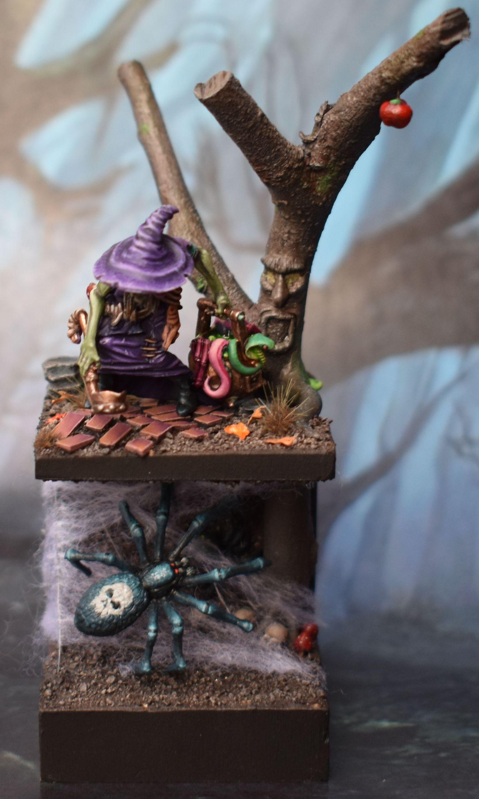 Diorama, Greenstuff, Purple, Sister, Spider, Twilight, Witch