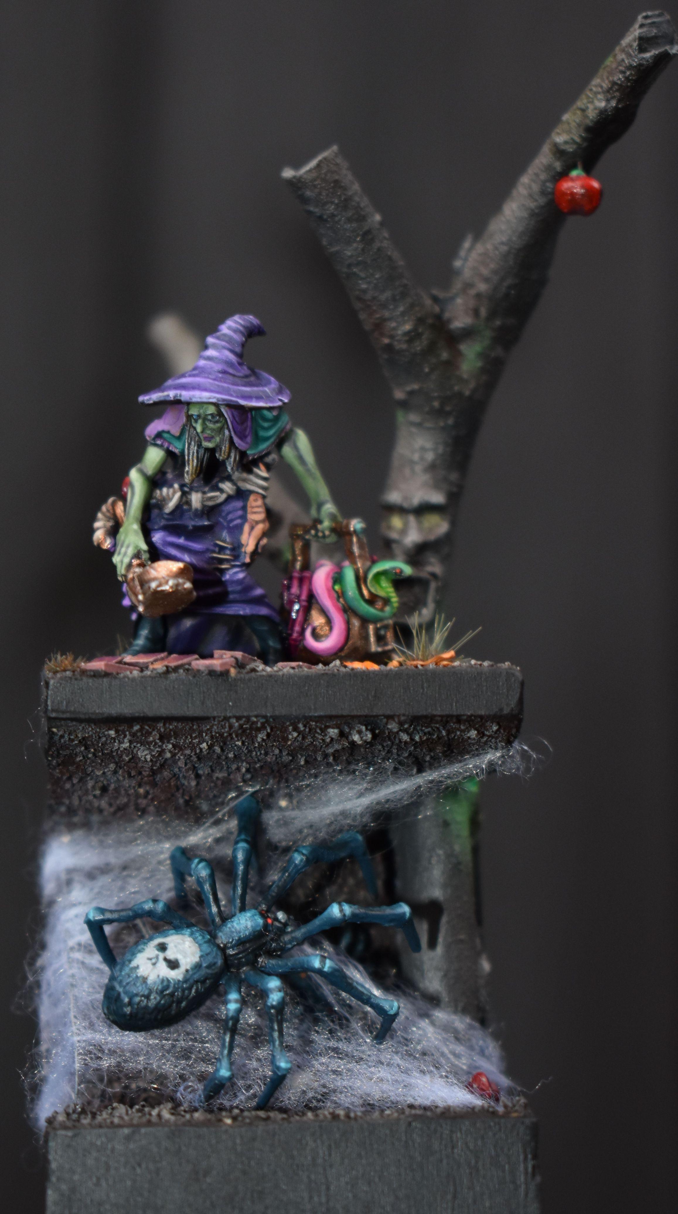 Diorama, Greenstuff, Purple, Sister, Spider, Twilight, Witch
