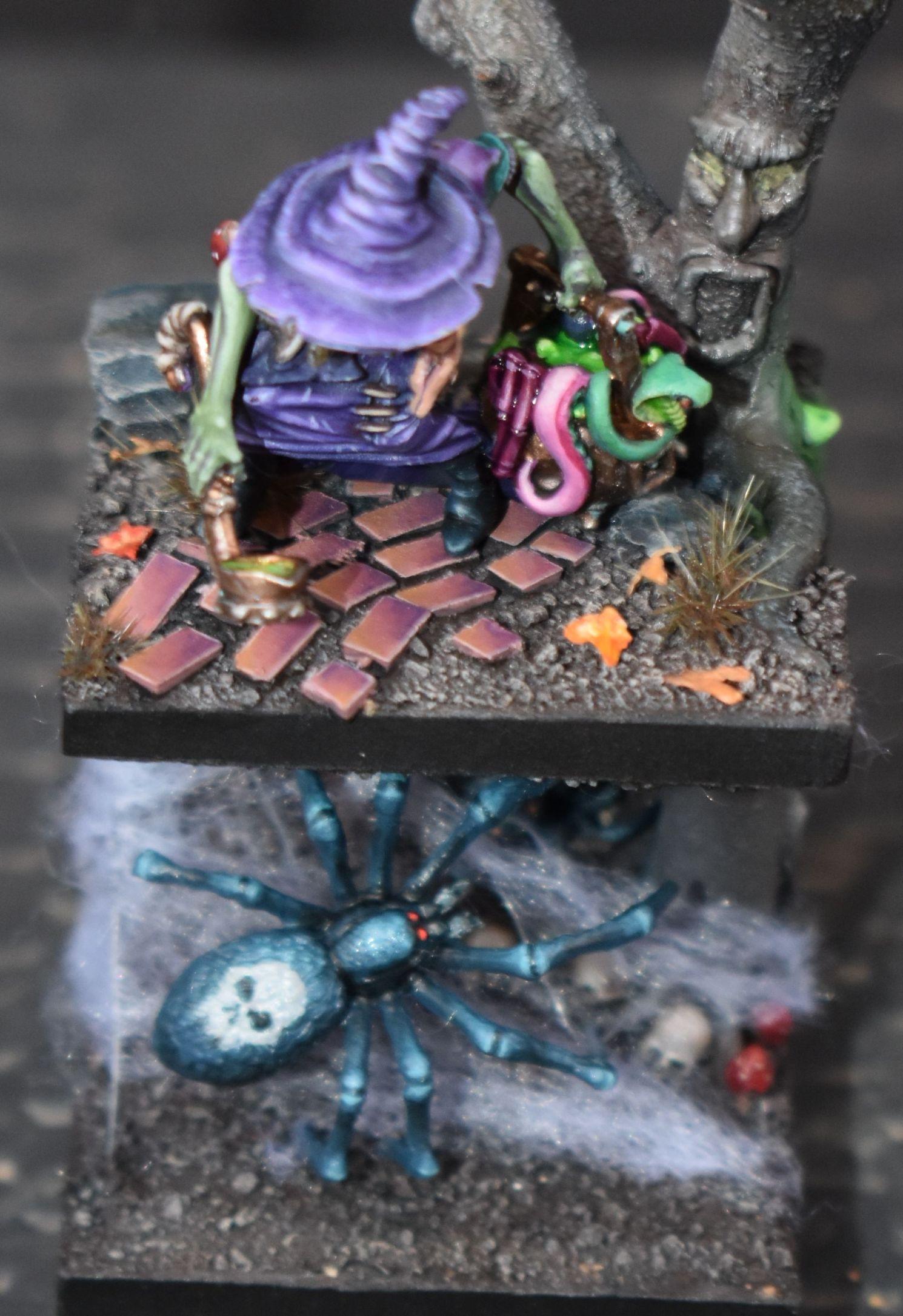 Diorama, Greenstuff, Purple, Sister, Spider, Twilight, Witch