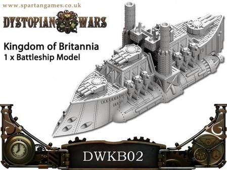 Battleship, British, Dystopian Wars, Out Of Production, Spartan
