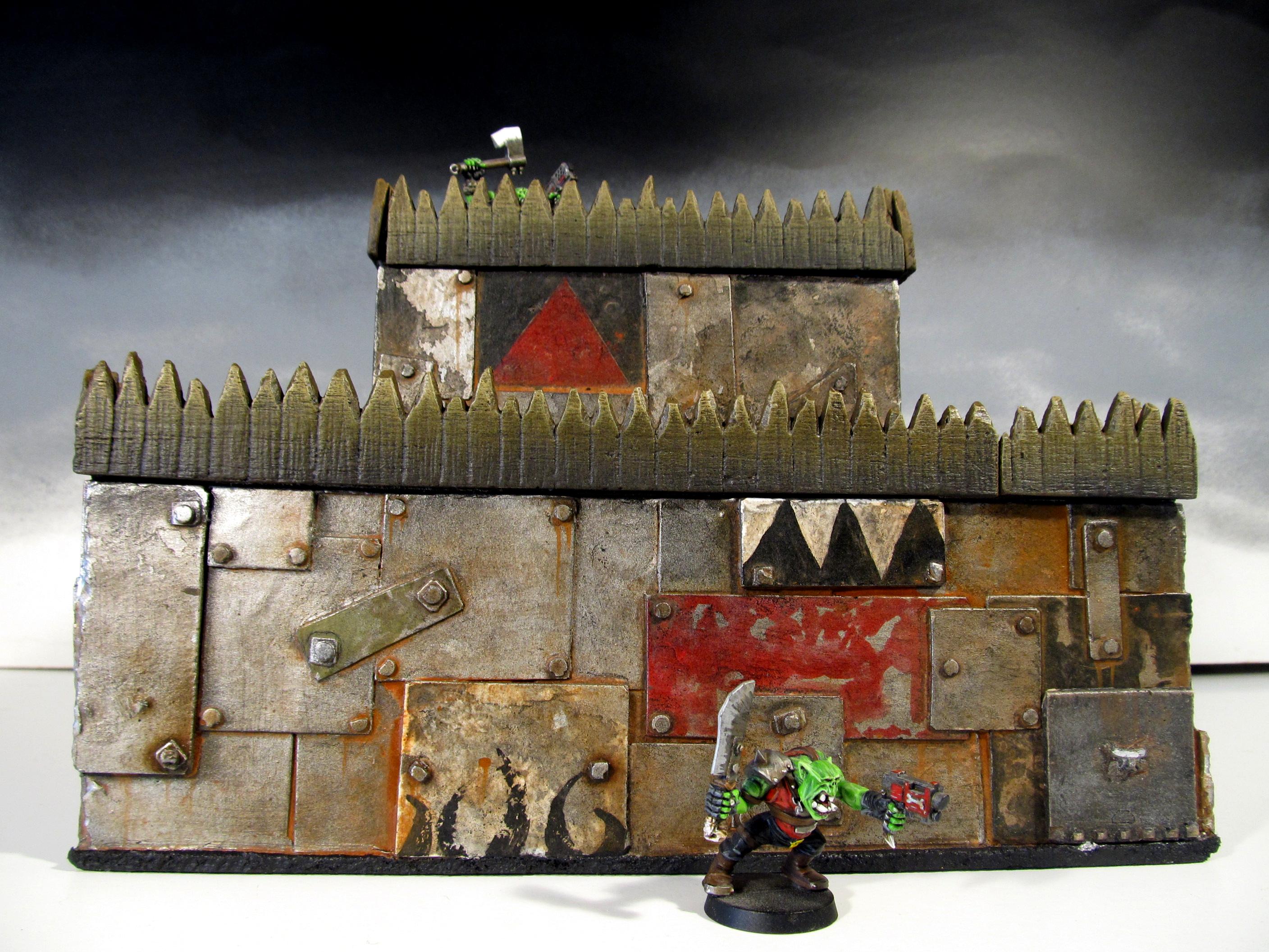 Battle, Buildings, Ironclad, Orks, Terrain, Wargame, Warhammer 40,000, Warhammer Fantasy