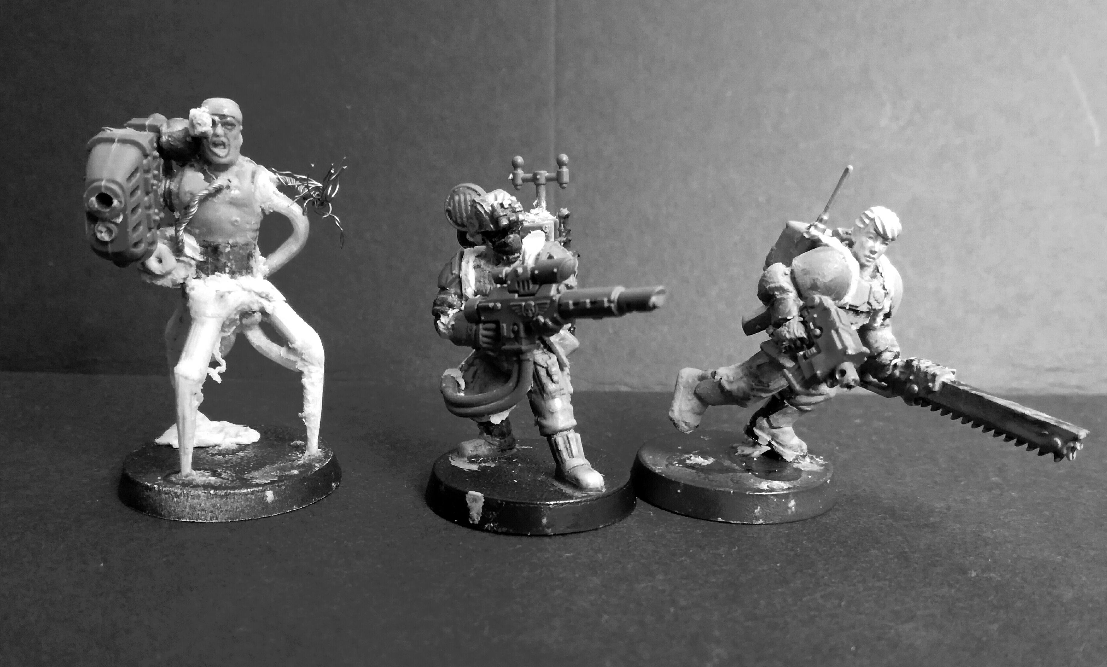 40K Inq28 Inquisition Gun Servitor, Acolyte, Stormtrooper WIP