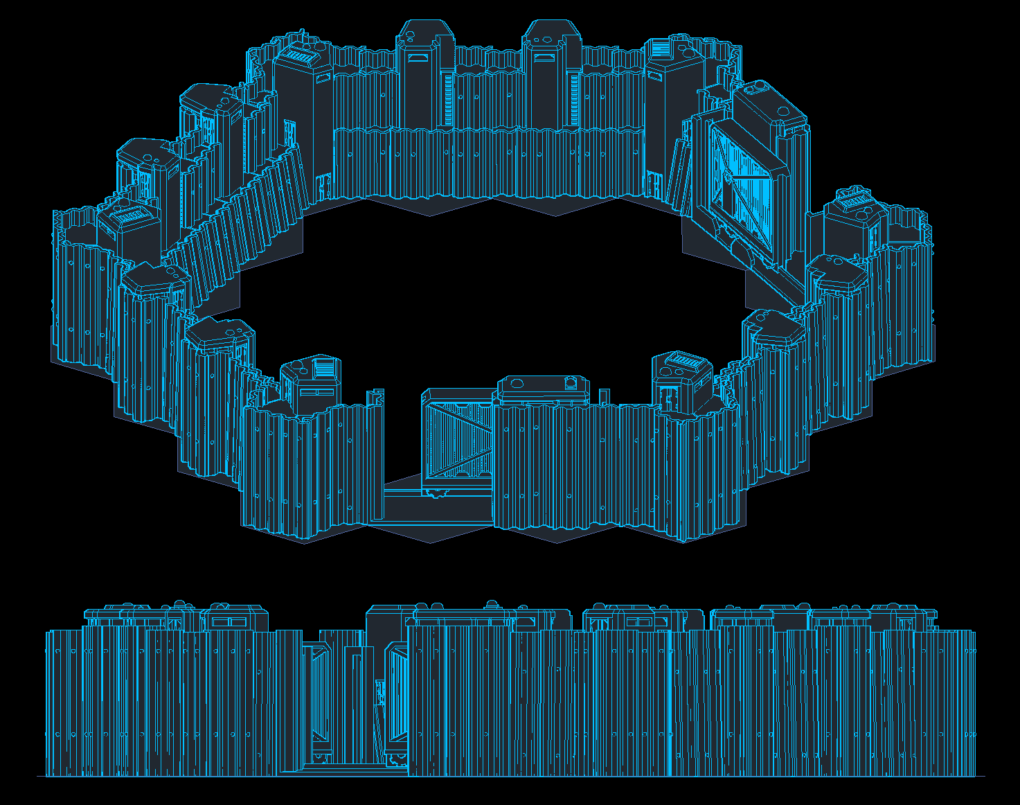3dprinted, Battletech, Terrain