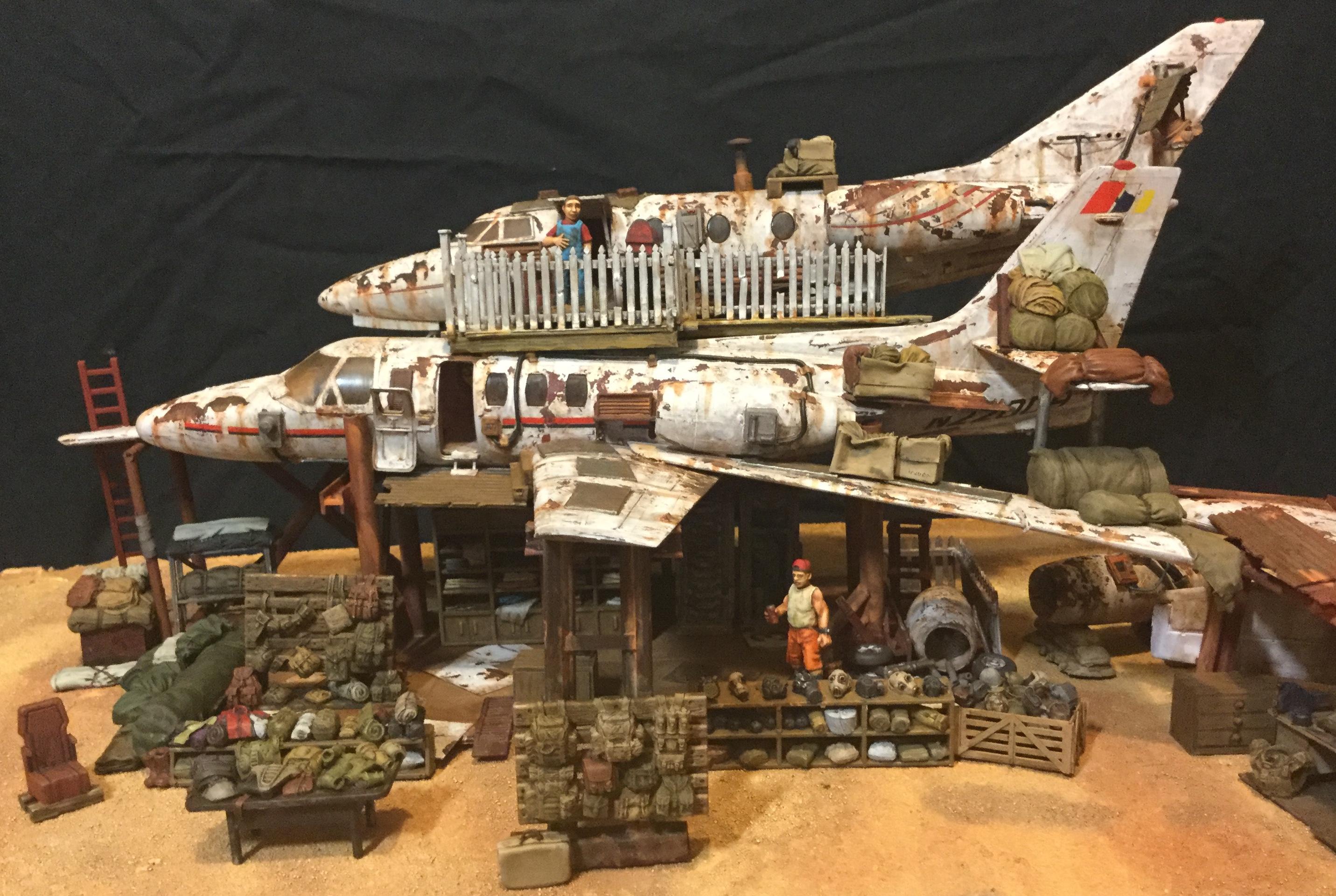 Airplane, Crash, Post-apocalypse, Store, Terrain