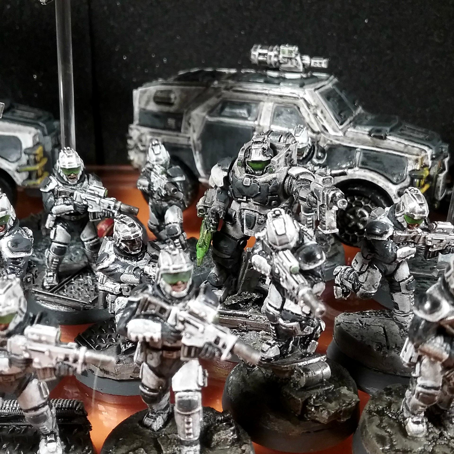 Afterlife, Ajax Exomech, Cobra Apc, Unity Council, Unity Council Marines