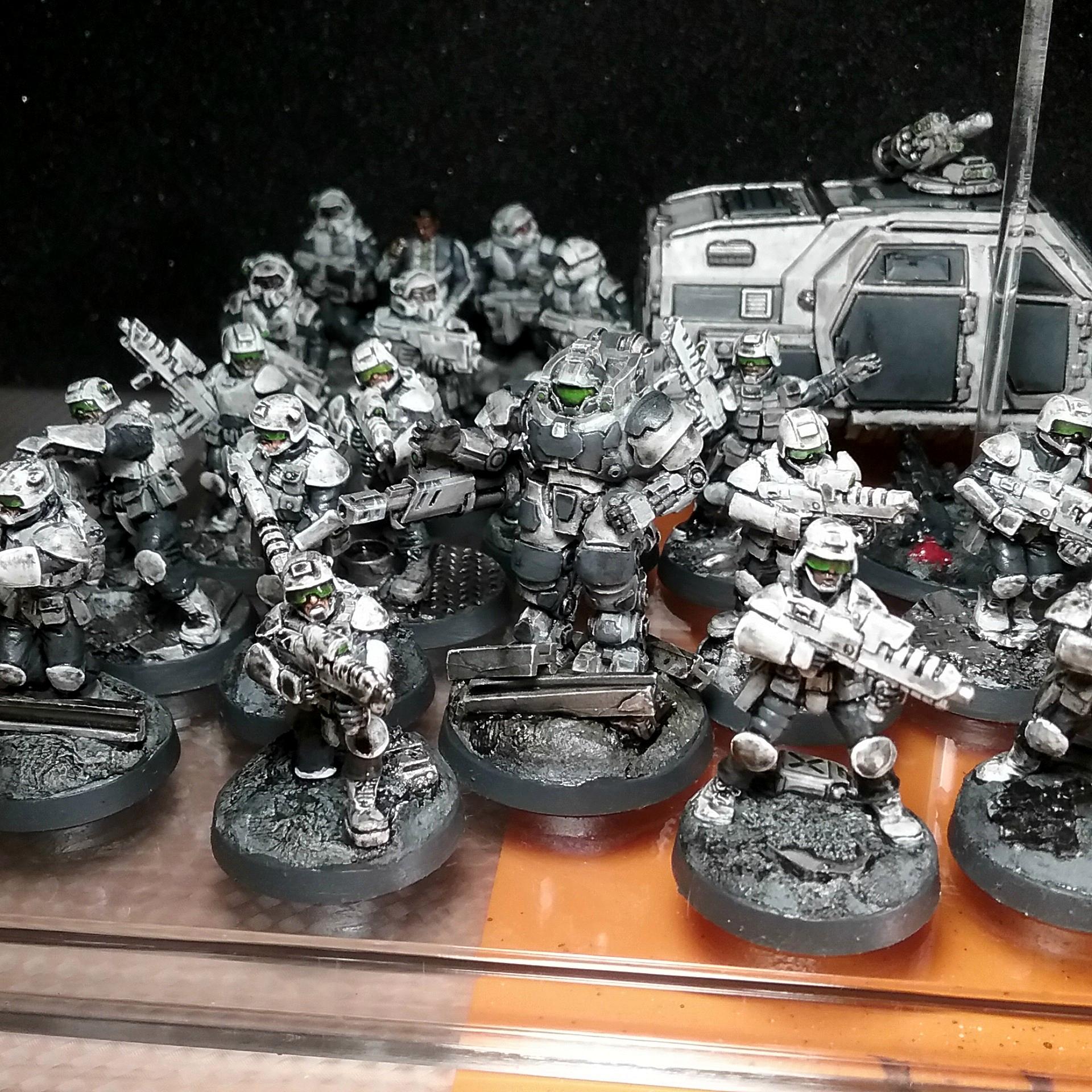 Afterlife, Ajax Exo-mech, Heresy Sci Fi Troopers, Unity Council