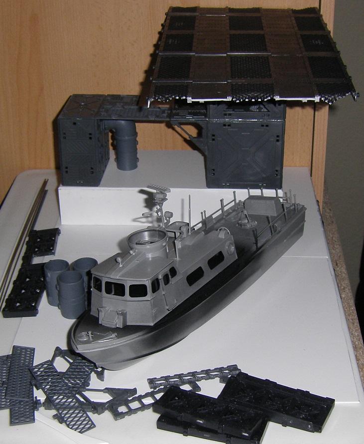 Beached ship and bridge WIP