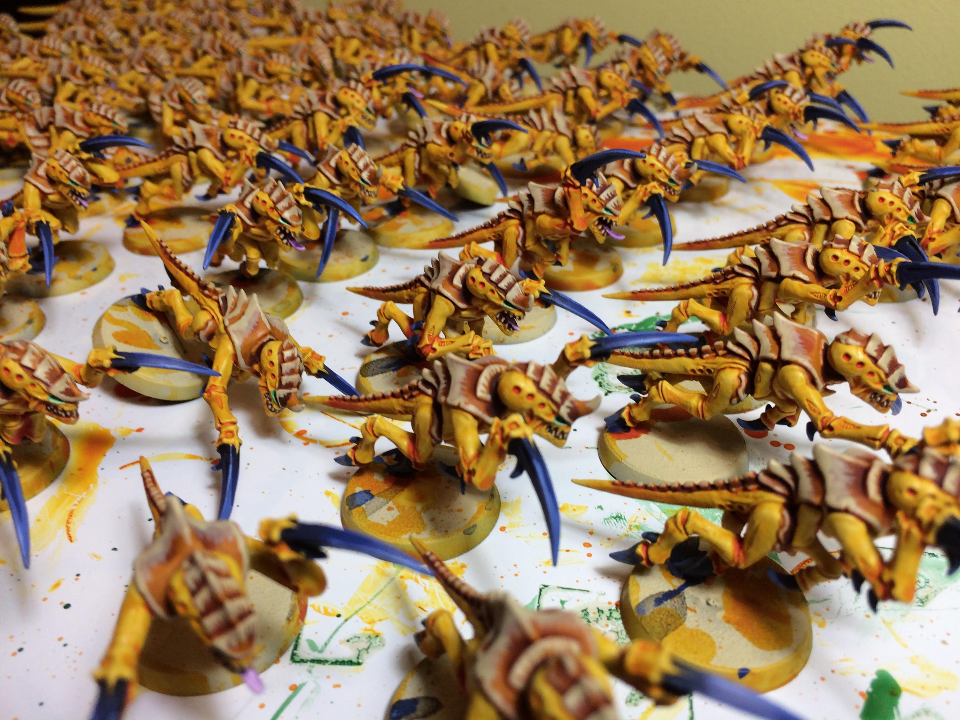 Tyranids, Yellow, Hormagaunts Finished
