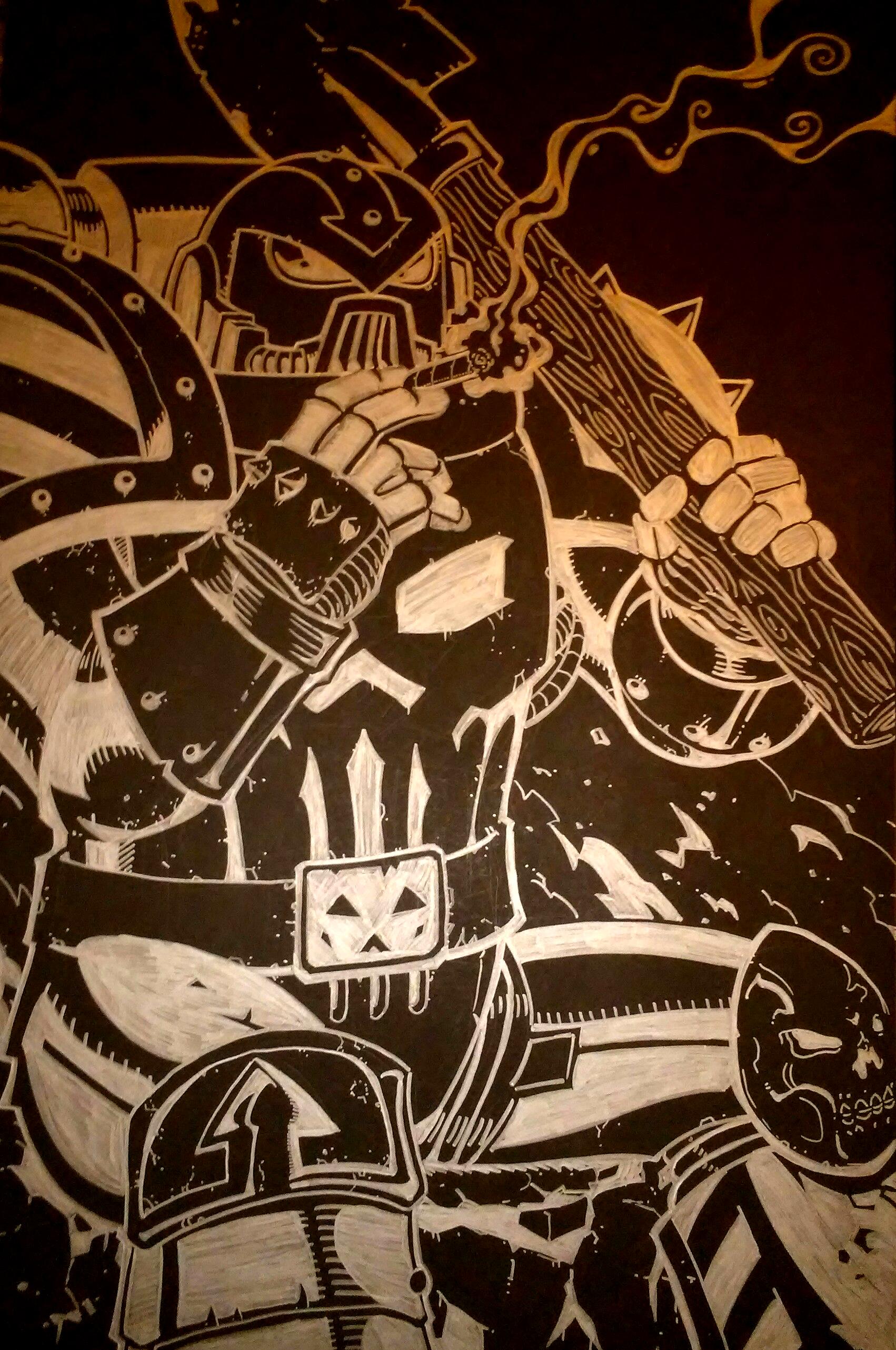 Iron Warrior on a smoke break