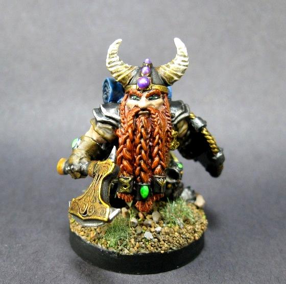 01610 Dain Deepaxe, Carrero Arts, Dark Heaven Legends, Dungeons And Dragons, Dwarf Fighter, Dwarf Lord, Painted Reaper Miniature, Pathfinder Rpg, Reaper Minis, Reaper Painted Miniature, Rpg Miniature, Table Top Wargames, Warlord Miniatures