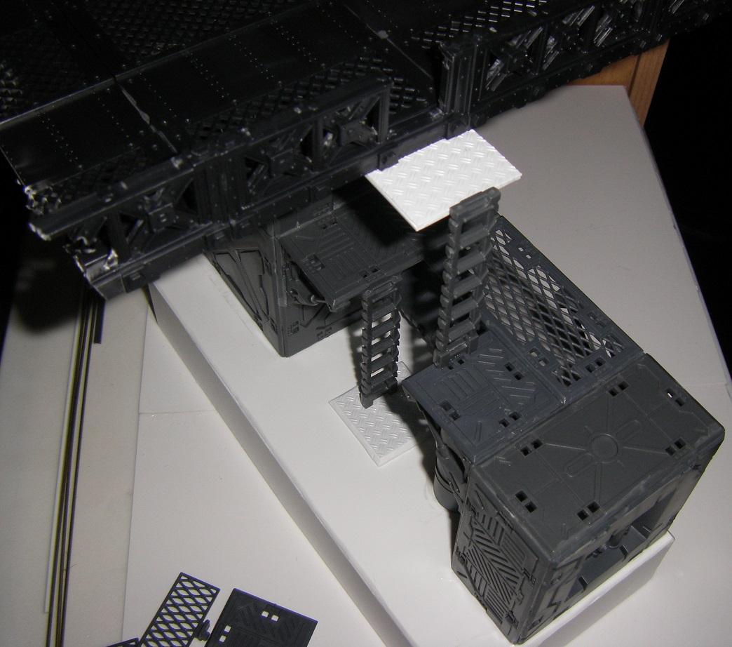 Beached ship and bridge WIP