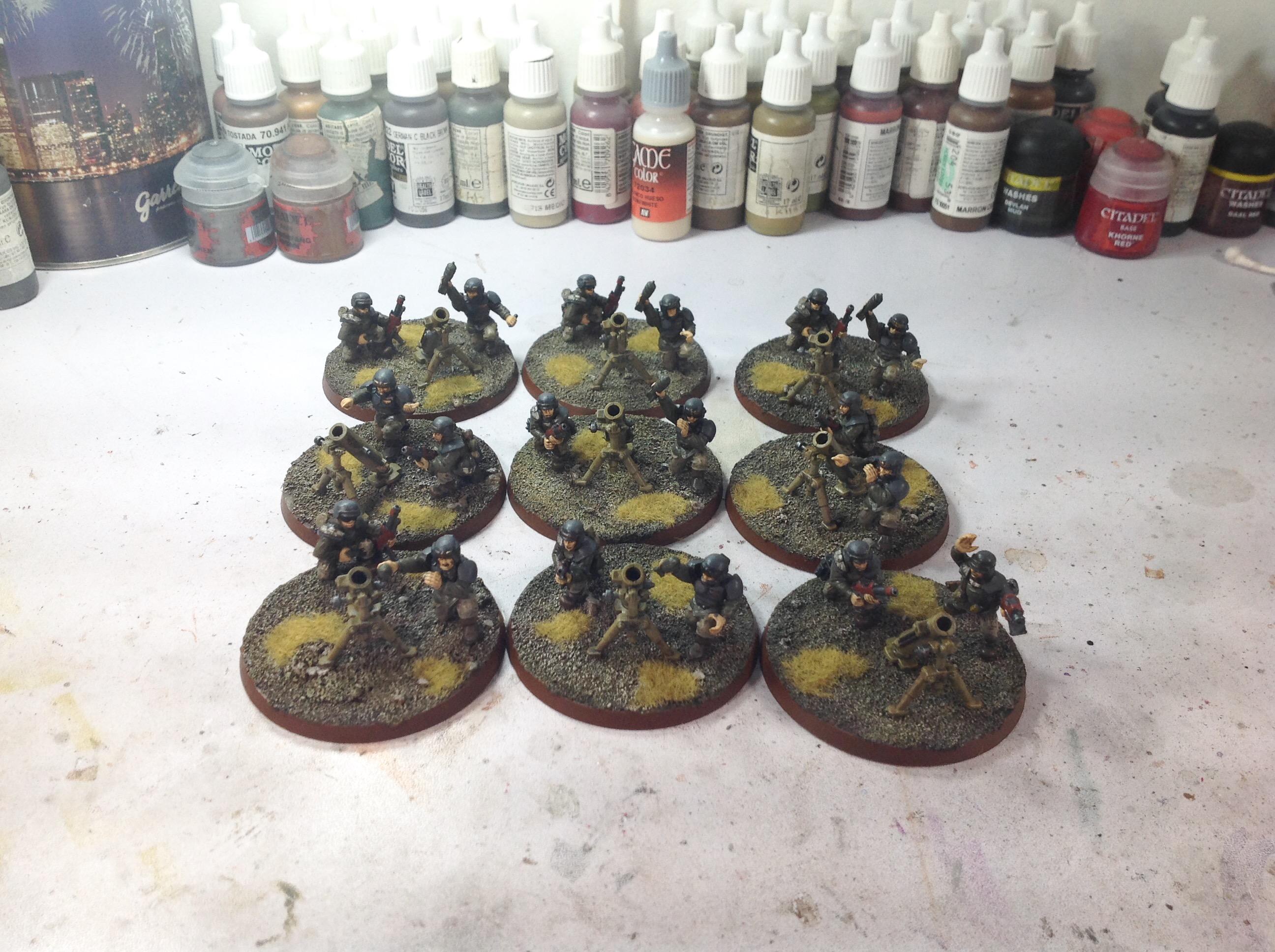 Cadian Mortar teams