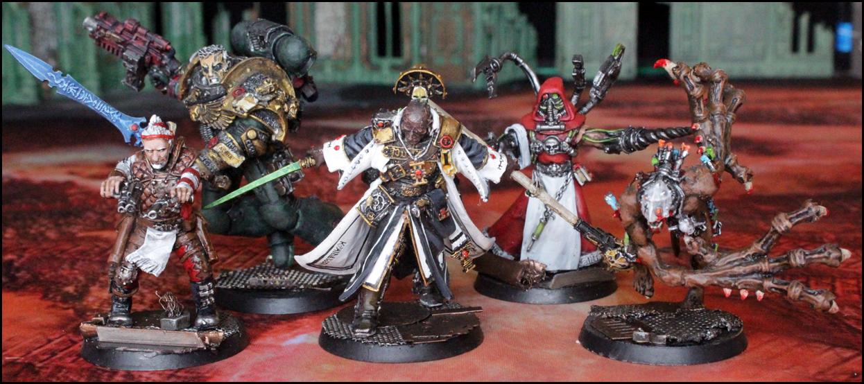 54mm, Acolytes, Inquisitor, Space Marines, Techpriest, Warhammer 40,000