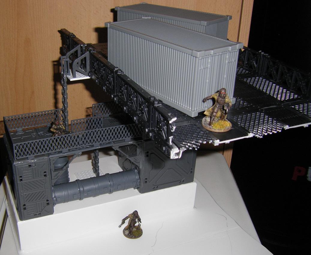 Industrial, Terrain, Beached ship and bridge WIP