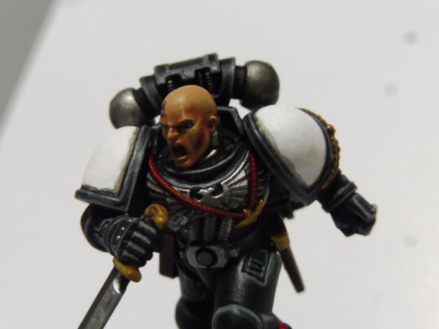 Assault, Black, Black Templars, Blanche, Chainsword, Closeup, Conversion, Face, Forge World, Imperium, Japan Exclusive, Space Marines, Tactical Squad, Templars, Terminator Armor