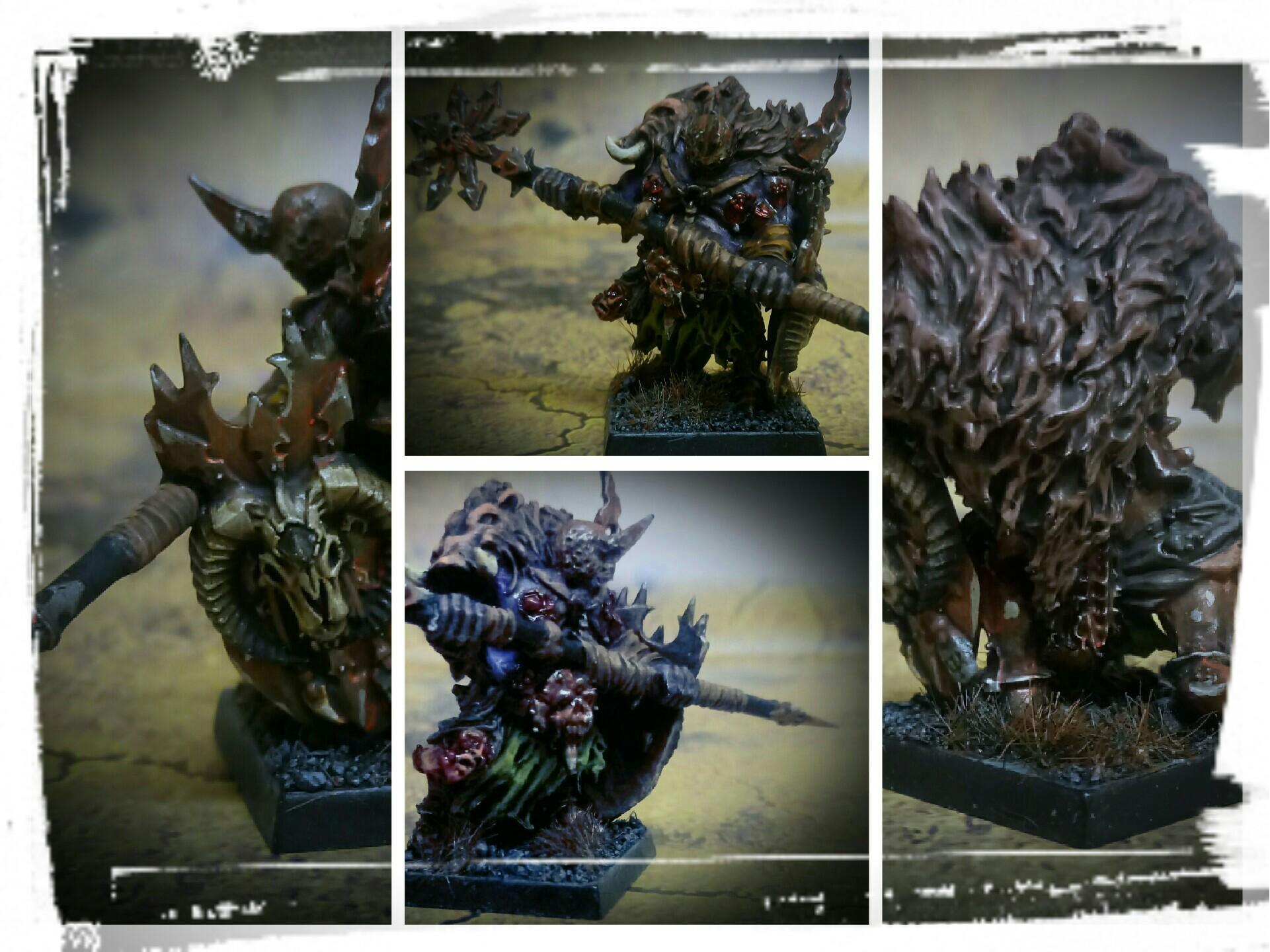 The 9th Age warriors of the dark gods Pestilence Nurgle knights