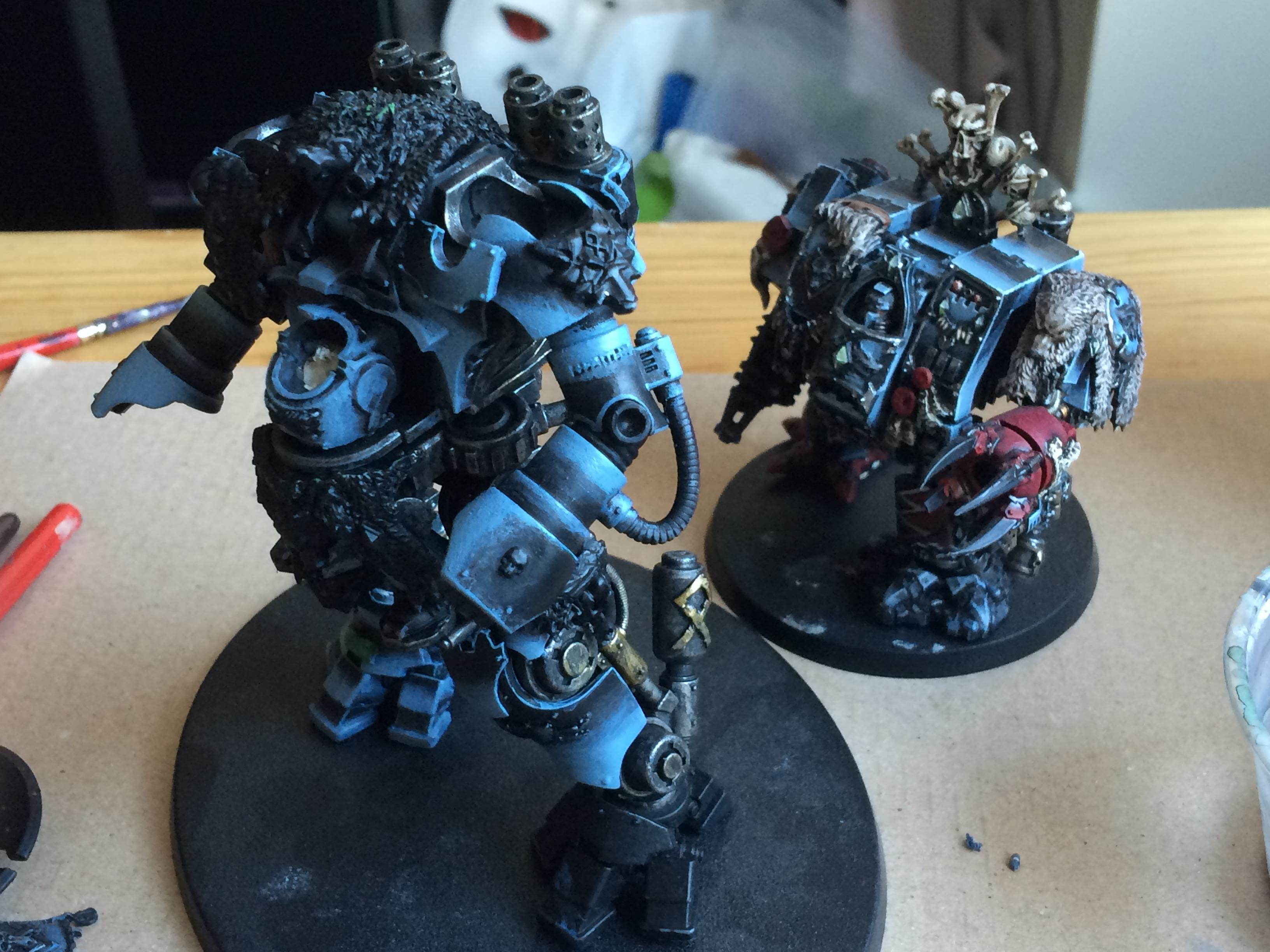 Conversion, Converting, Dreadknight, Kitbash, Space Wolves, Weathered