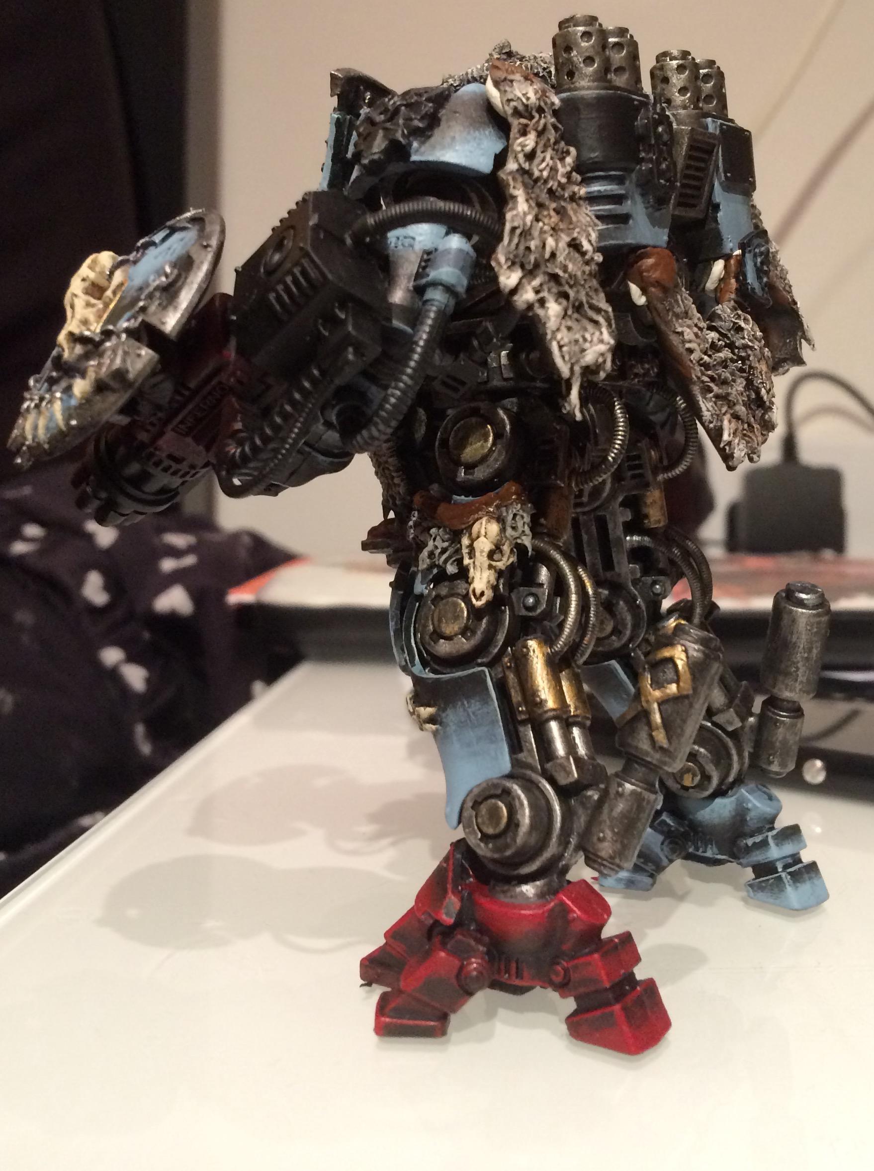 Conversion, Converting, Dreadknight, Kitbash, Space Wolves, Weathered
