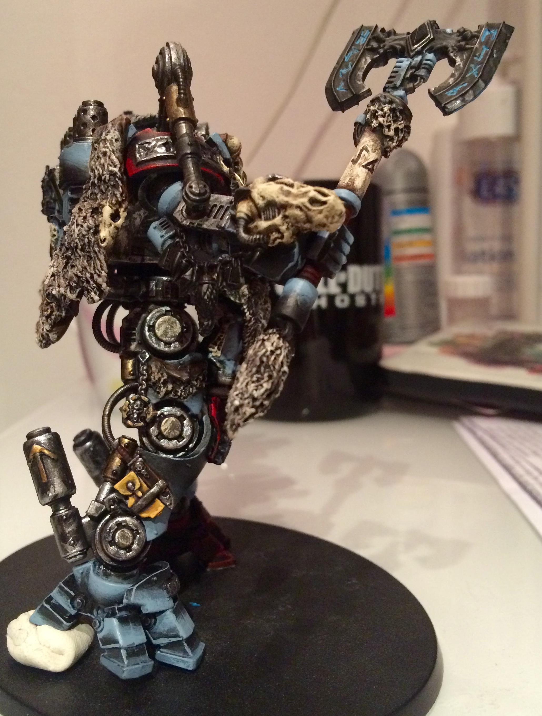 Conversion, Converting, Dreadknight, Kitbash, Space Wolves, Weathered
