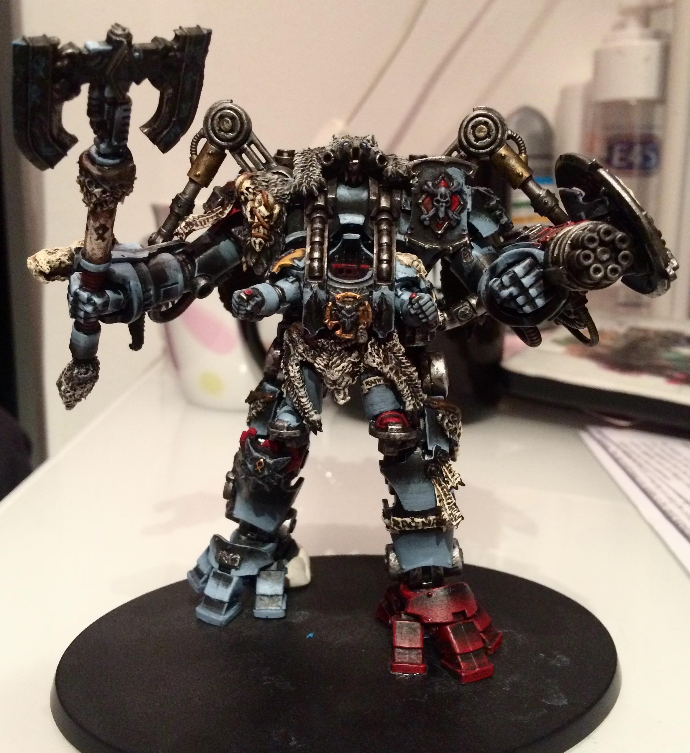 Conversion, Converting, Dreadknight, Kitbash, Space Wolves, Weathered