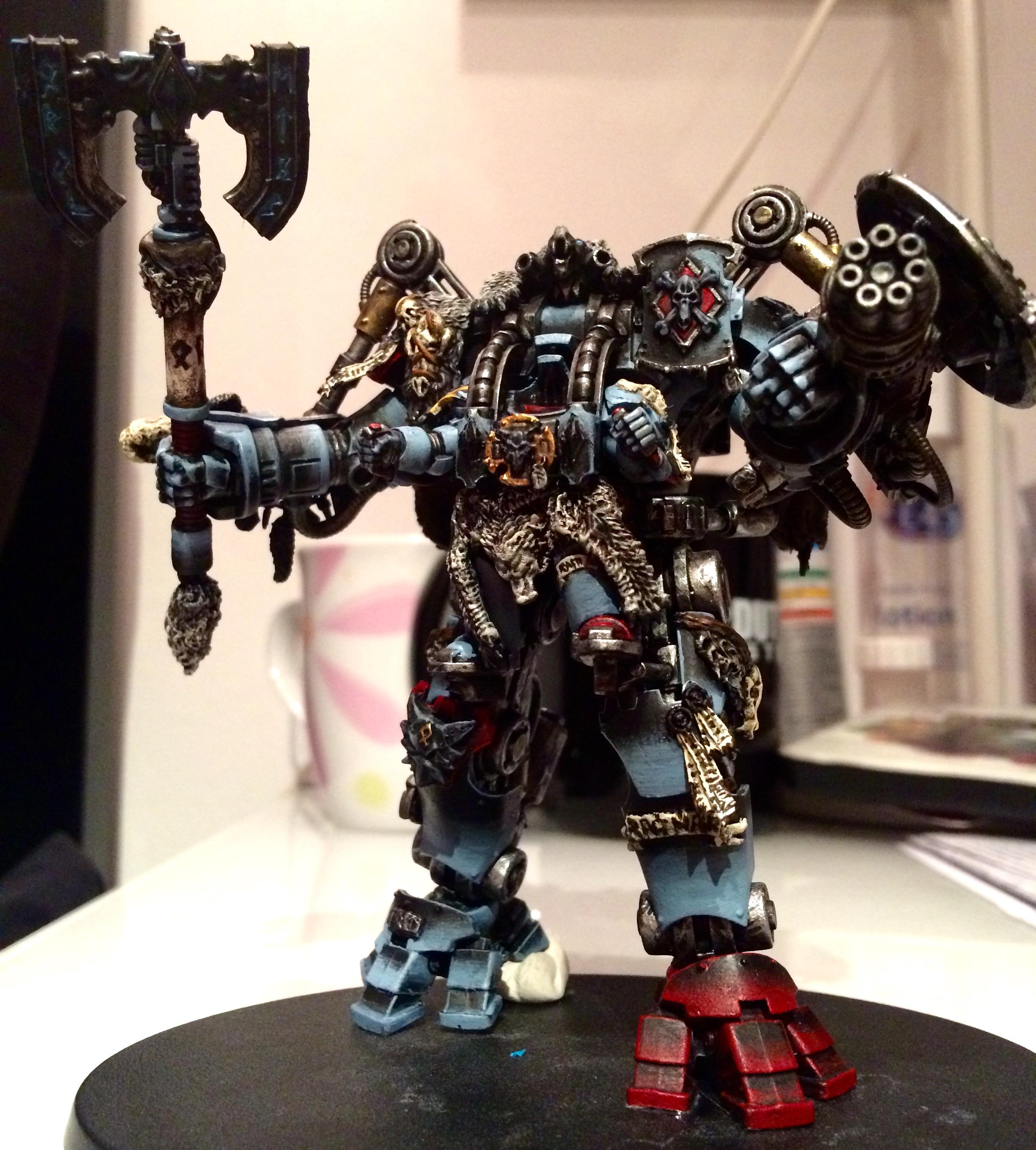 Conversion, Converting, Dreadknight, Kitbash, Space Wolves, Weathered