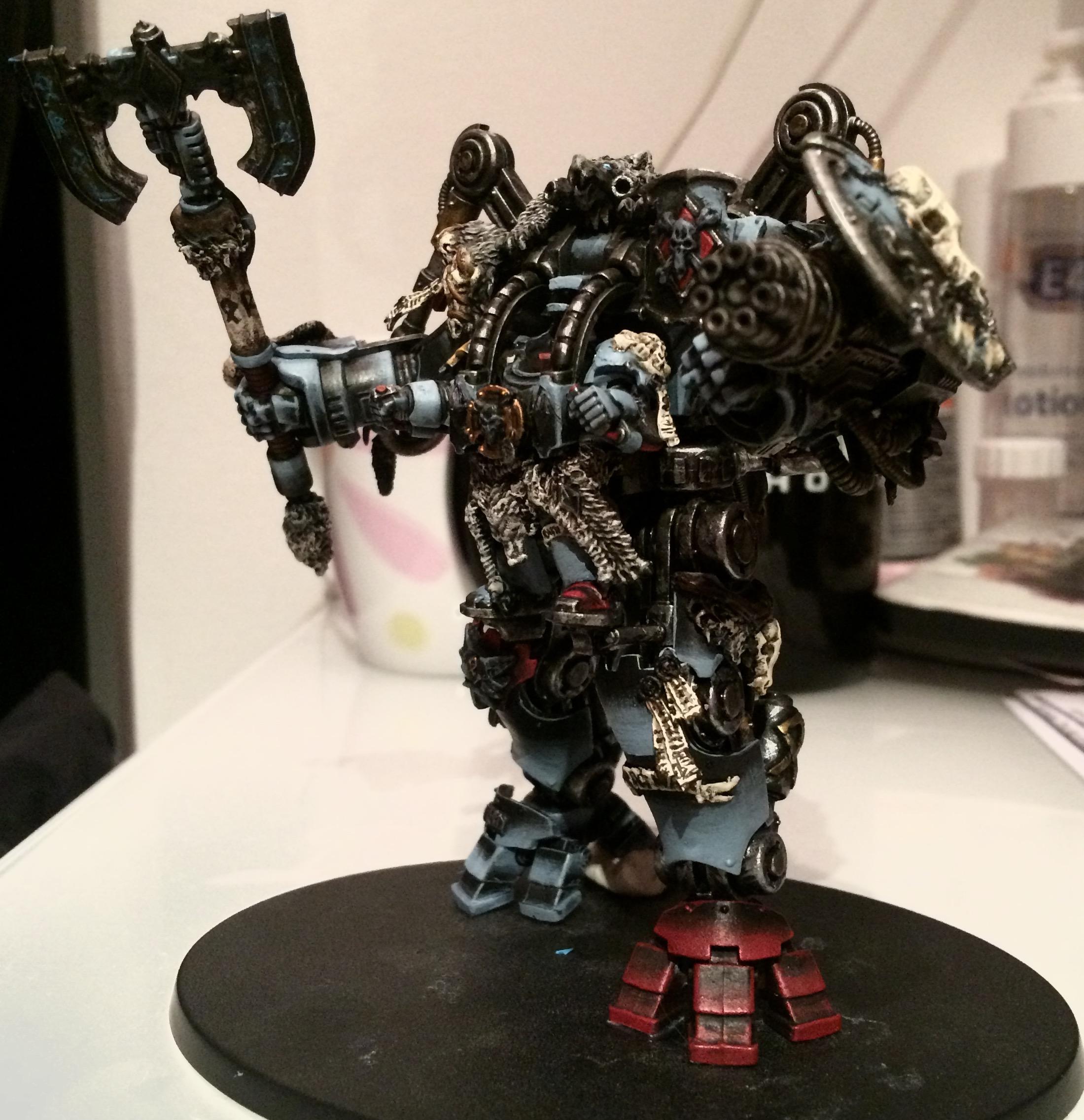 Conversion, Converting, Dreadknight, Kitbash, Space Wolves, Weathered
