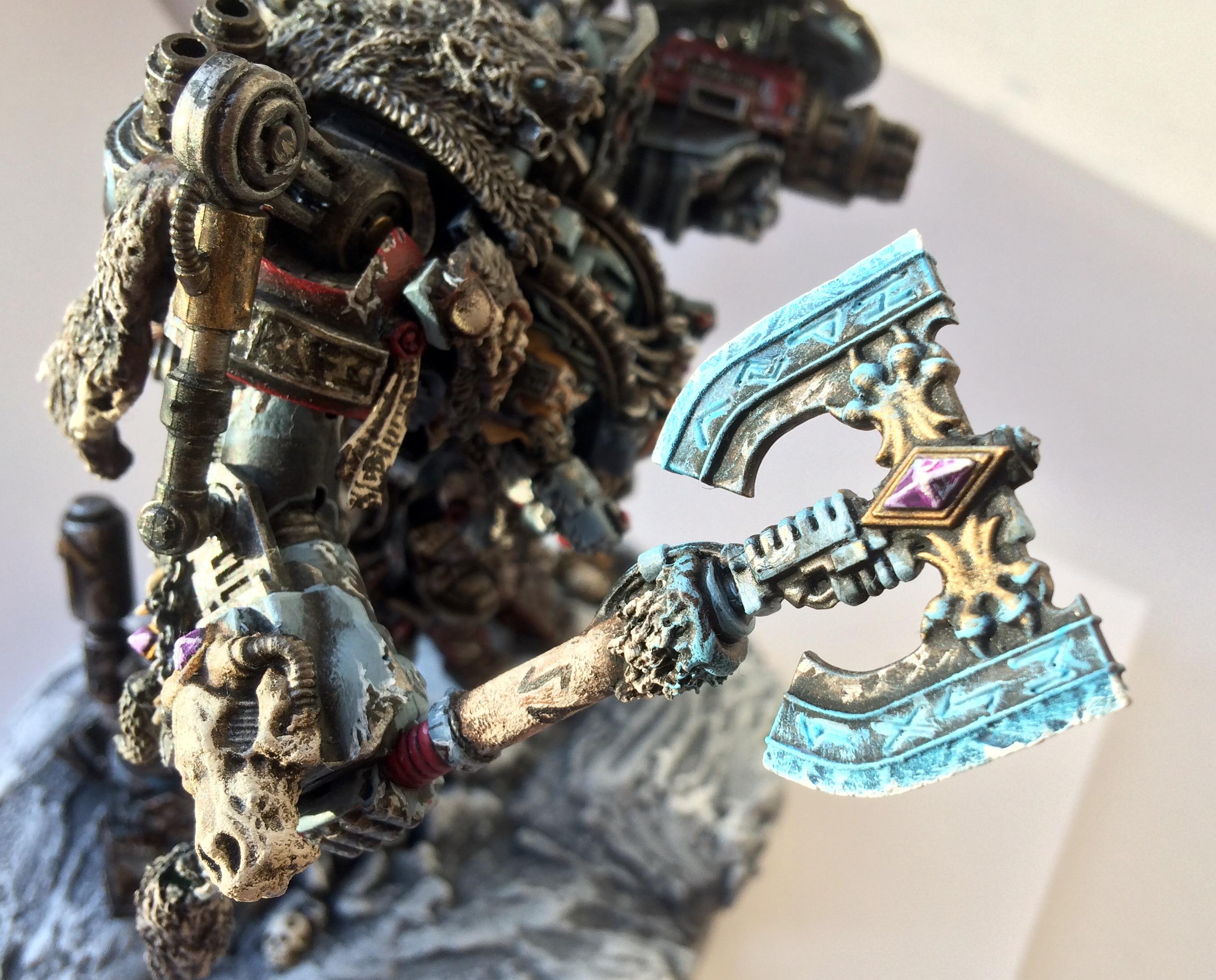 Conversion, Converting, Dreadknight, Kitbash, Space Wolves, Weathered