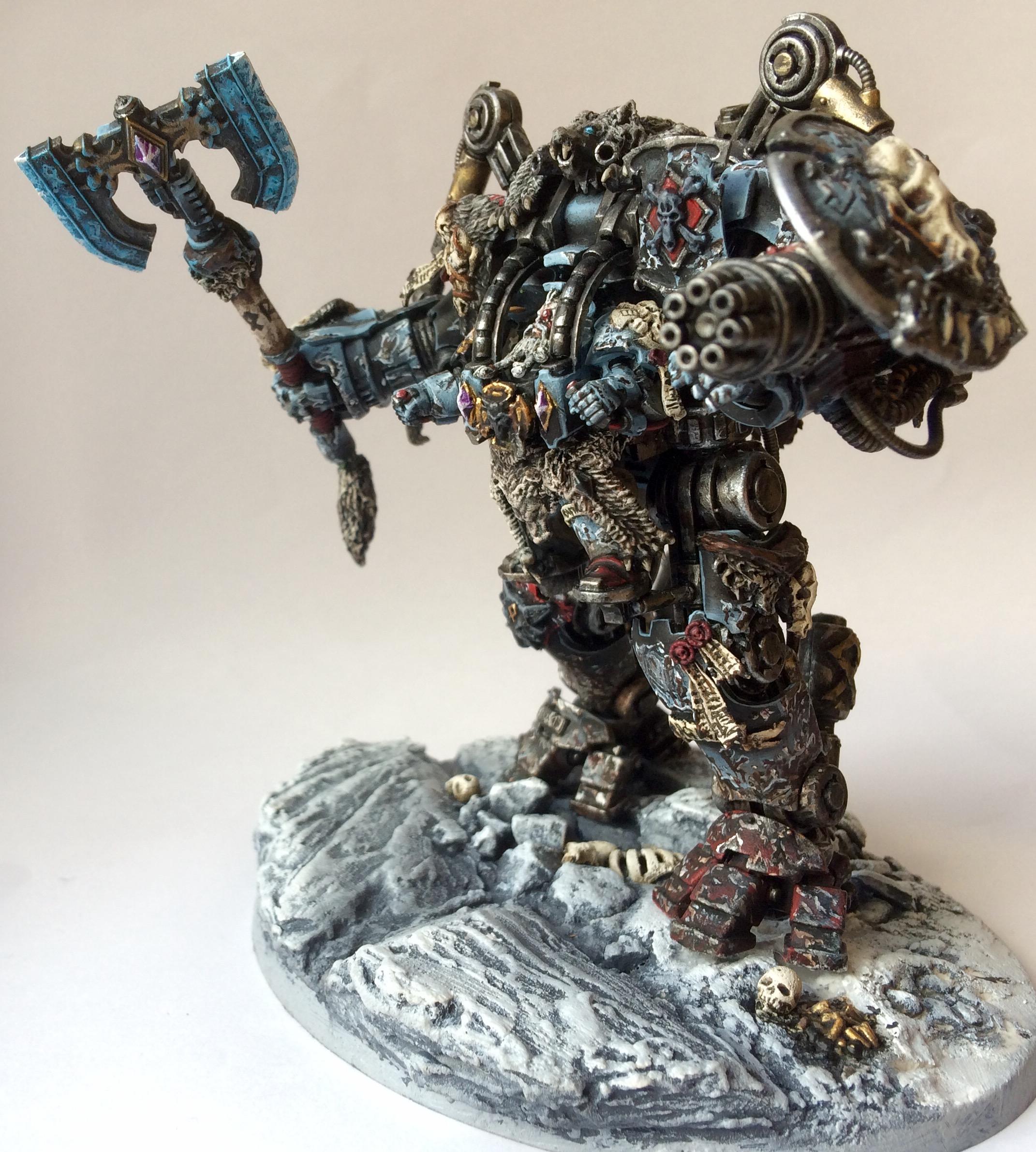 Conversion, Converting, Dreadknight, Kitbash, Space Wolves, Weathered