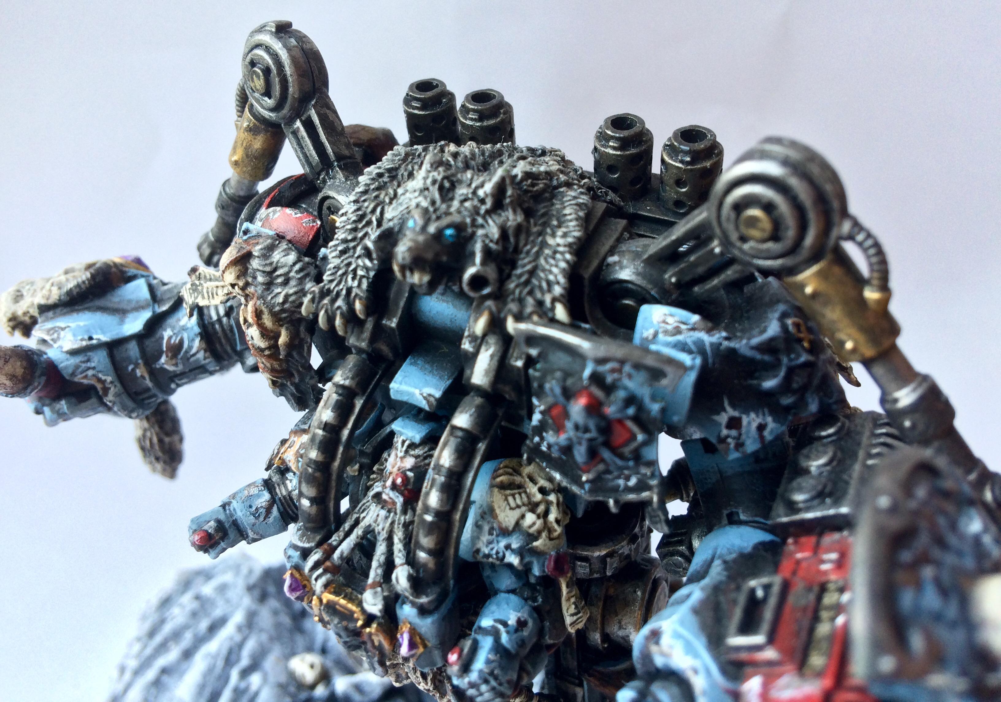 Conversion, Converting, Dreadknight, Kitbash, Space Wolves, Weathered