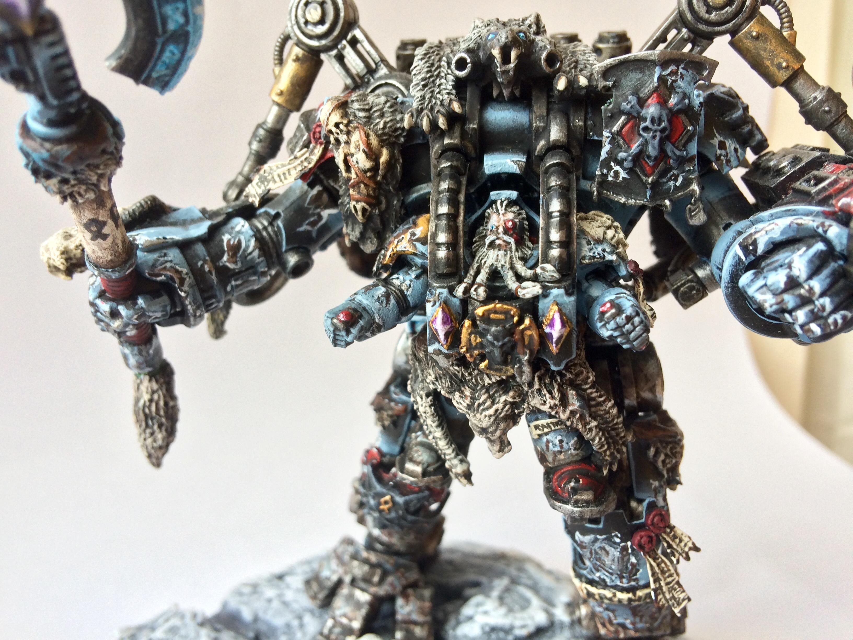 Conversion, Converting, Dreadknight, Kitbash, Space Wolves, Weathered