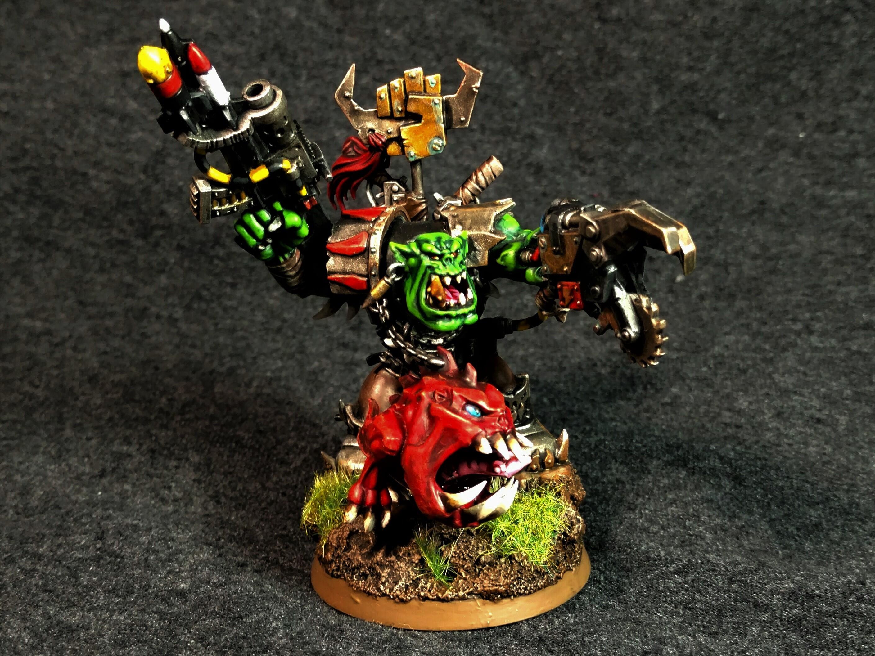 Comission, Face-rippa, Grukk, Orks, Space Orks, Warboss, Warhammer 40,000