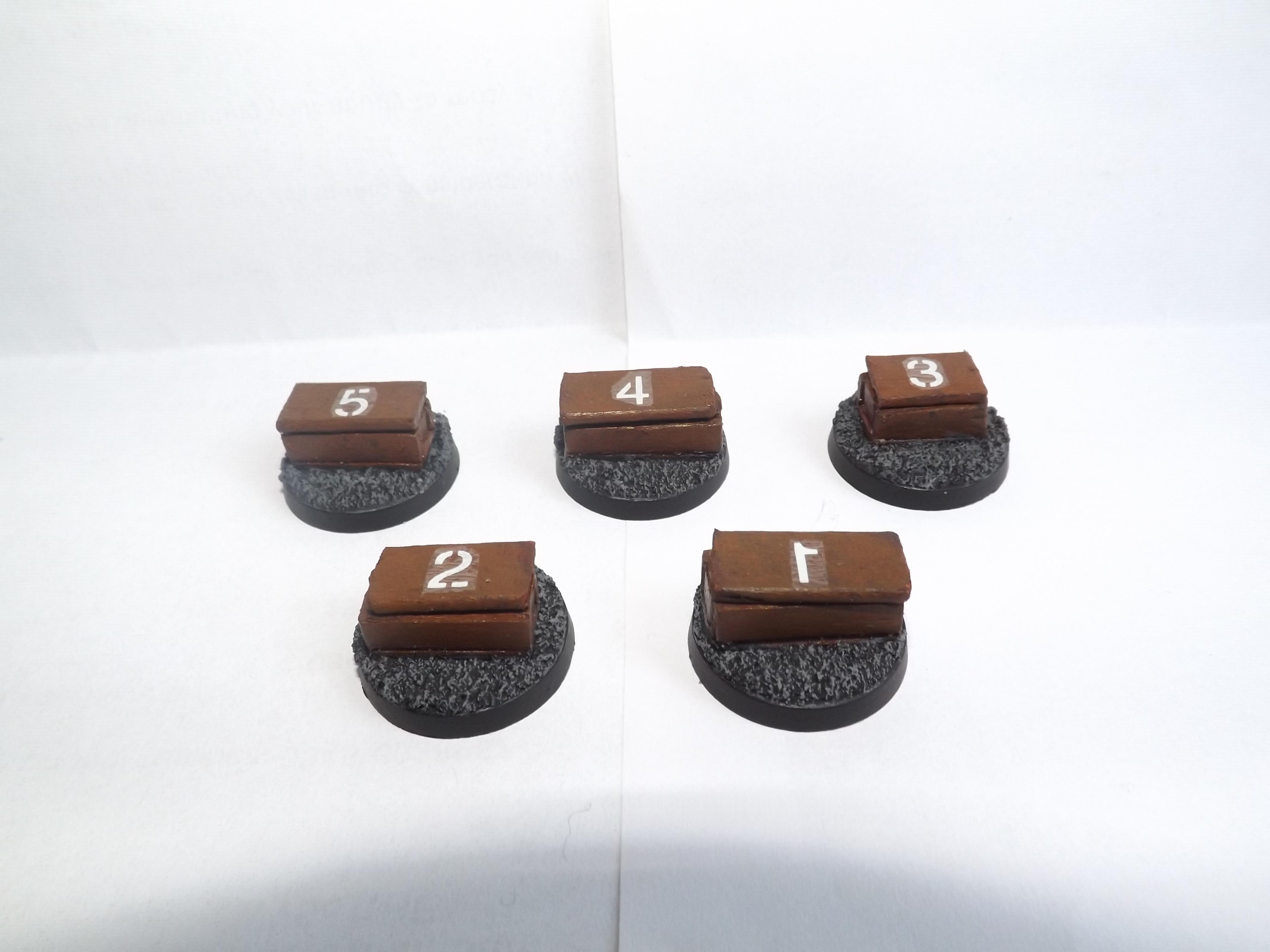 Objective Marker, Wooden Crate Objective Markers.(1)