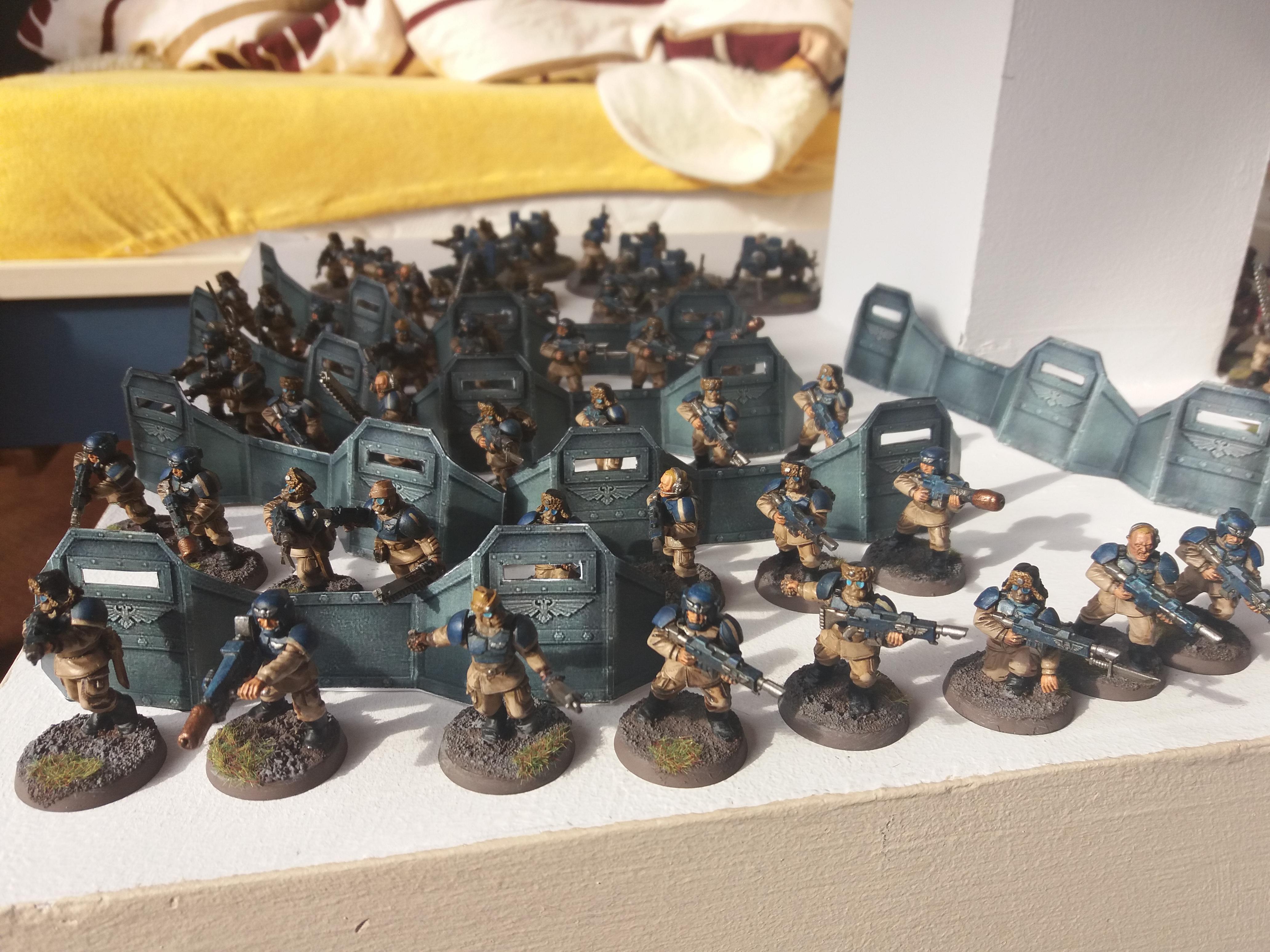 Astra Militarum, Blue Guardsmen, Guardsmen, Humble Guardsmen, Imperial Guard, Infantry, Platoon