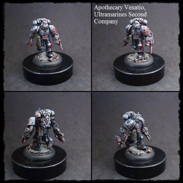 Apothecary, Space Marines, Ultramarines, Warhammer 40,000, Weathered