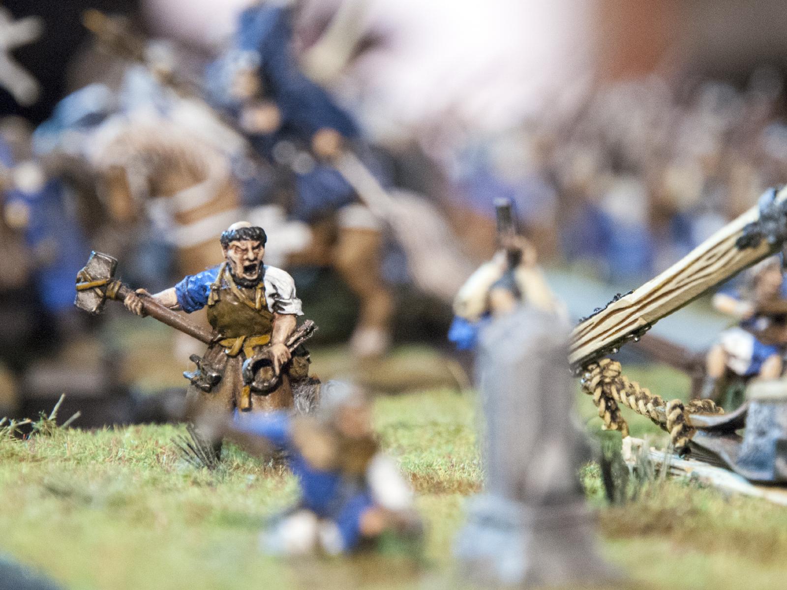 Bretonnians, Brotherhood, Kings Of War, Peasants, Trebuchet, War Machine, Warhammer Fantasy