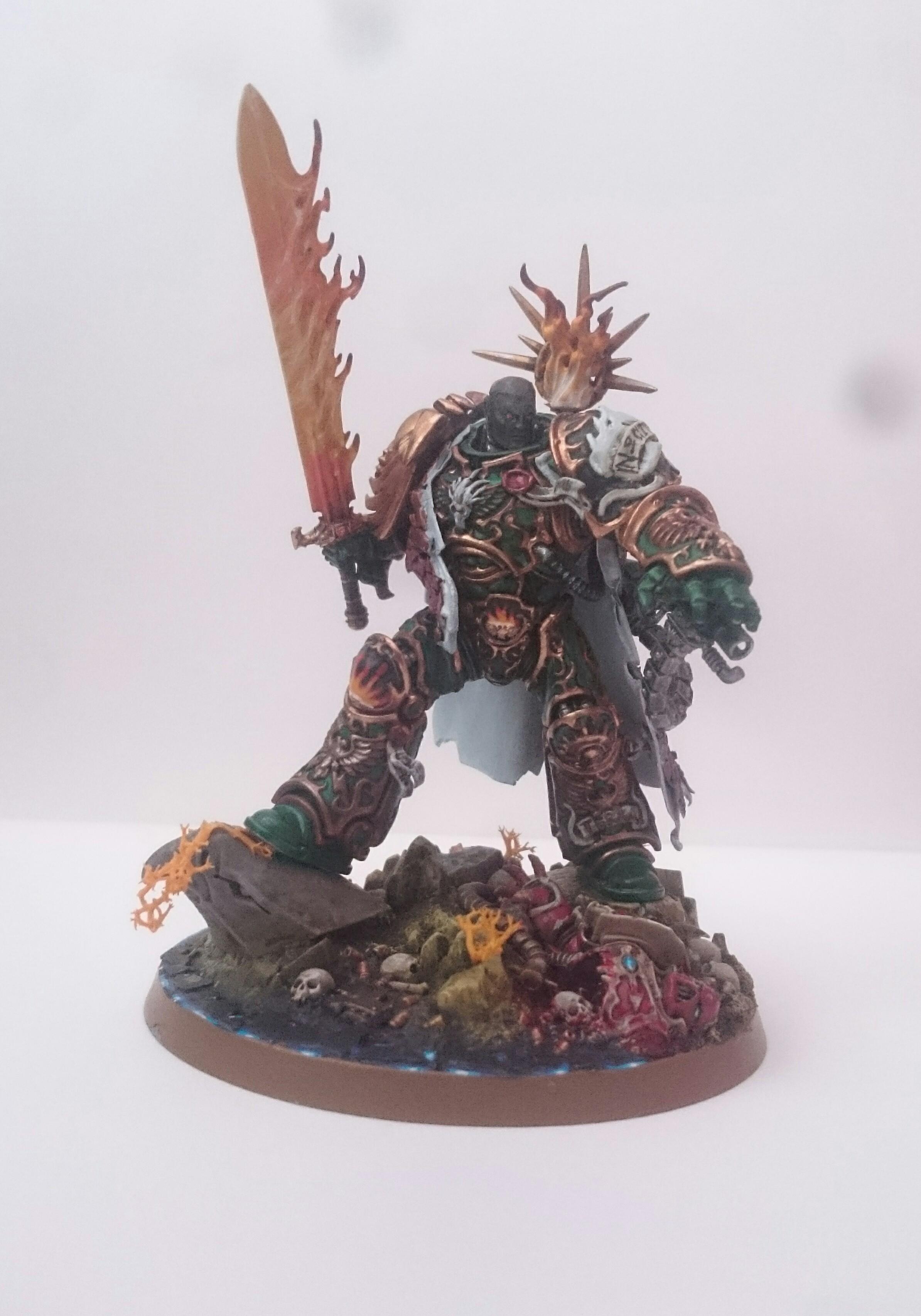  And here's it all painted up, I've gone with a sort of blue lava for the base, (something I'll be carrying over to the rest of the army) for something a bit different to what I'm used to doing 