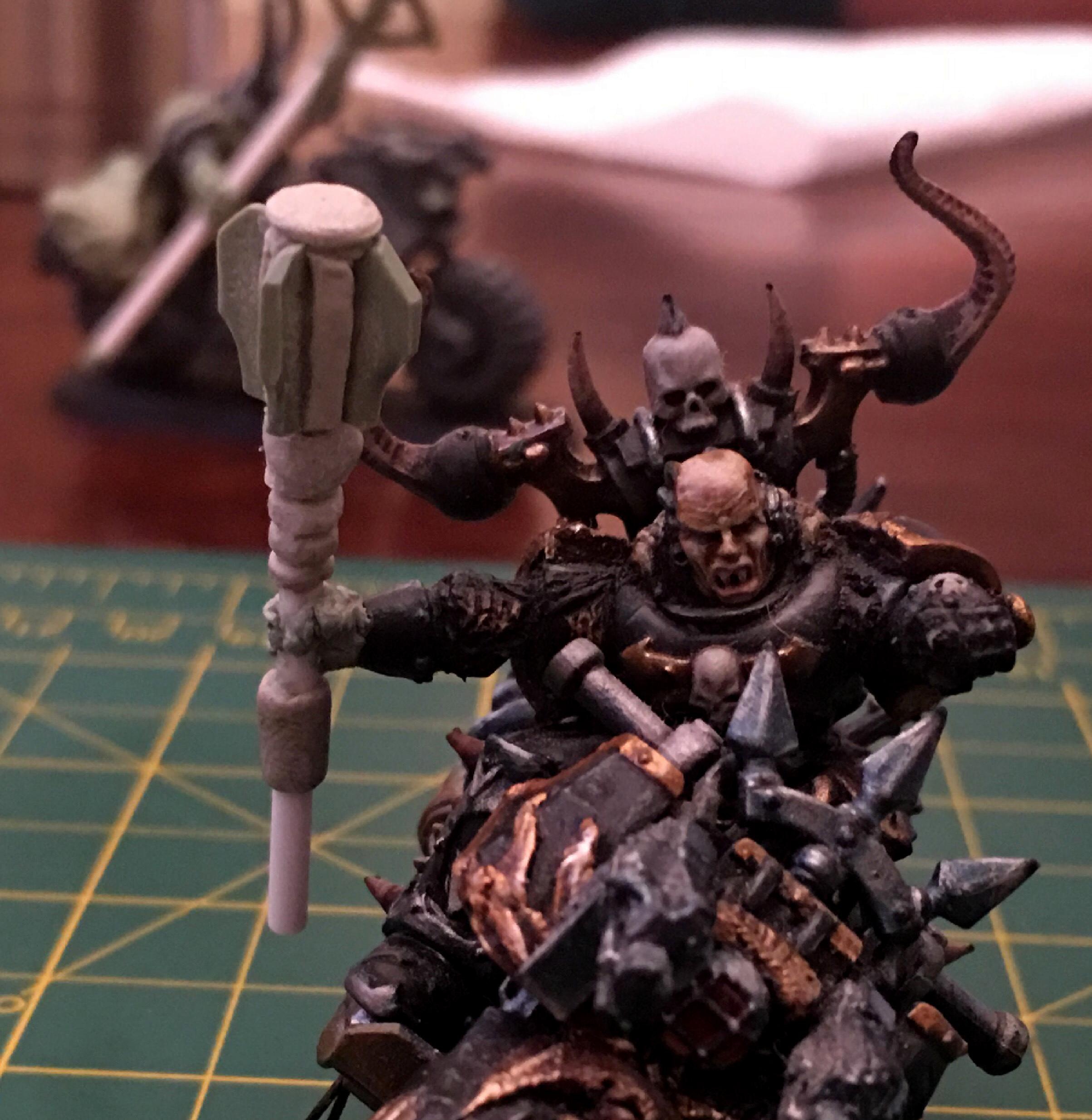 Black Legion Wip, Modeling Greenstuff Apoxie Sculpt