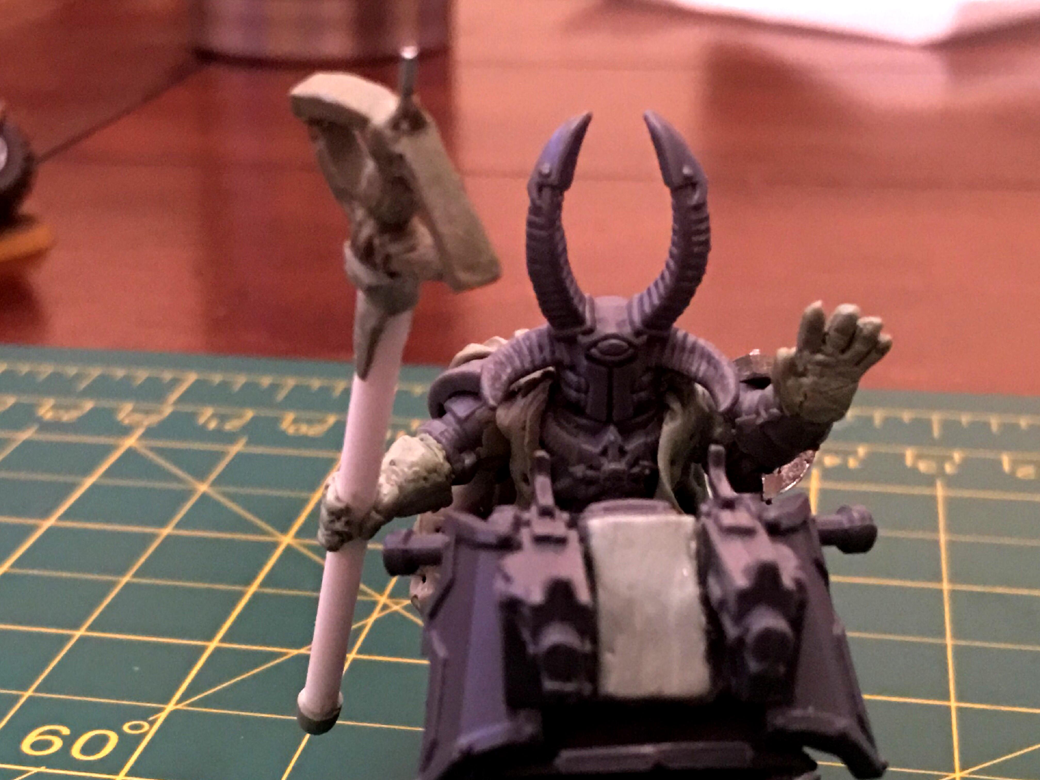 Black Legion Wip, Modeling Greenstuff Apoxie Sculpt