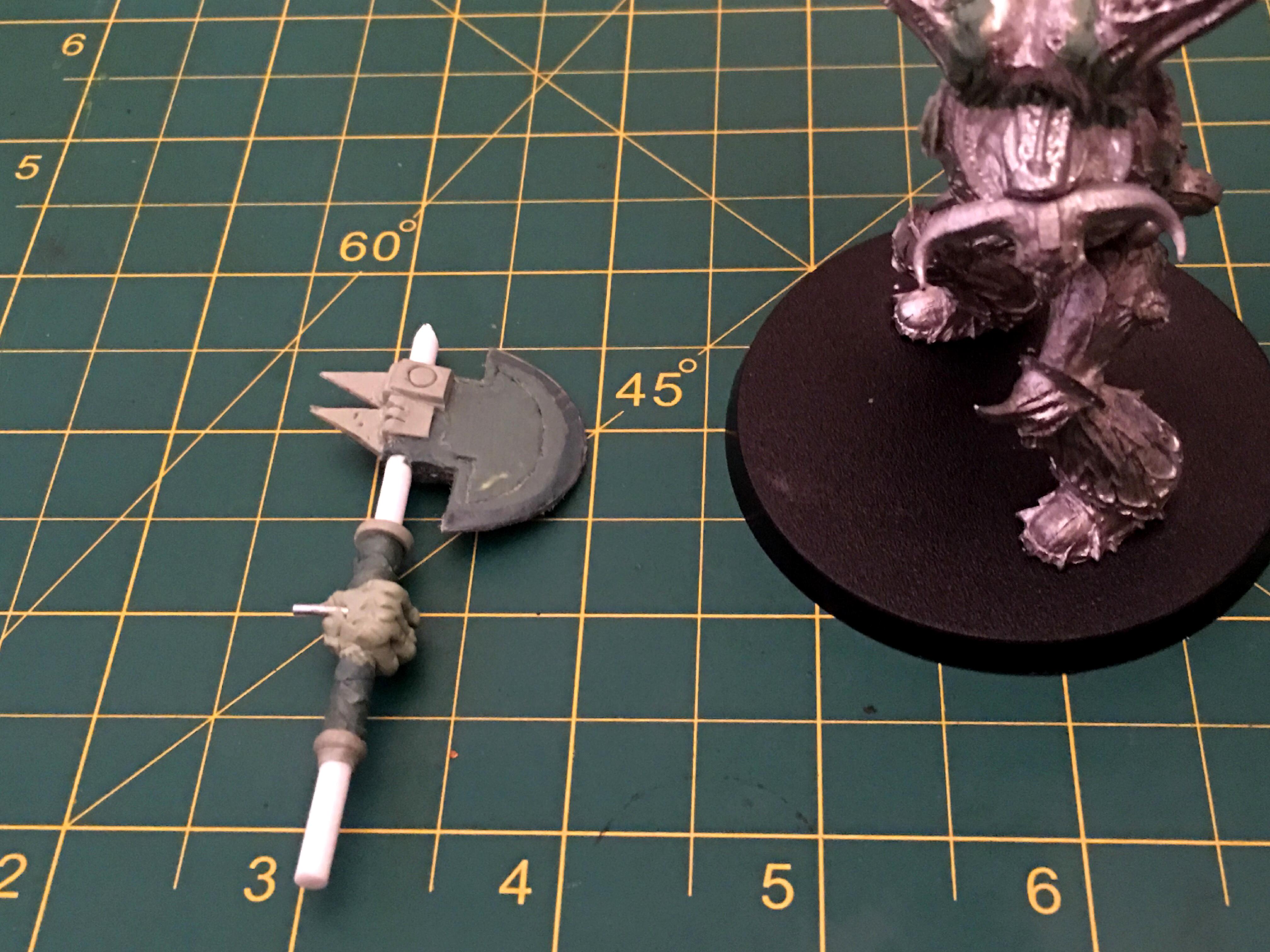 Black Legion Wip, Modeling Greenstuff Apoxie Sculpt
