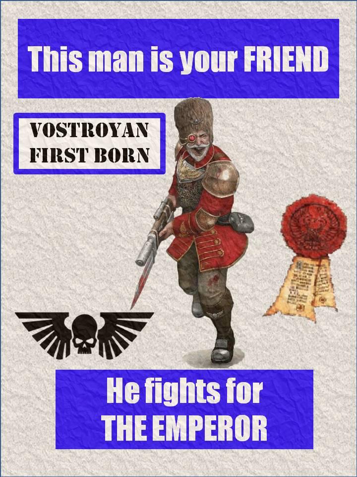 Friend, Humor, Poster, Propaganda, Vostroyan, Warhammer 40,000