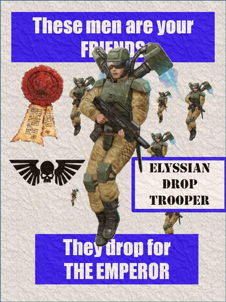 Elyssian, Friend, Humor, Imperial Guard, Poster, Propaganda, Warhammer 40,000